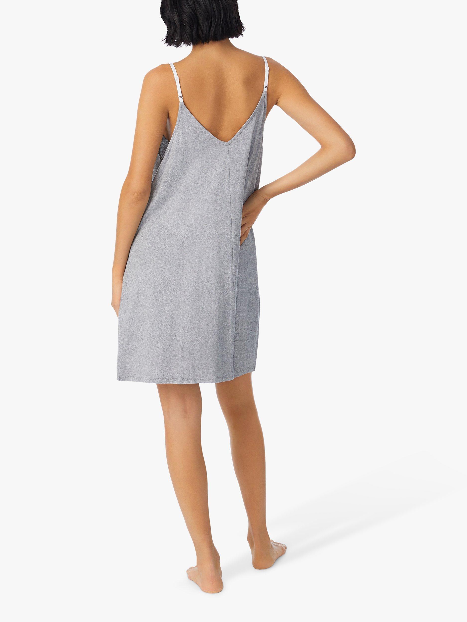 Product image 3 of 5, which shows DKNY Cotton Logo Night Dress, Grey, S
