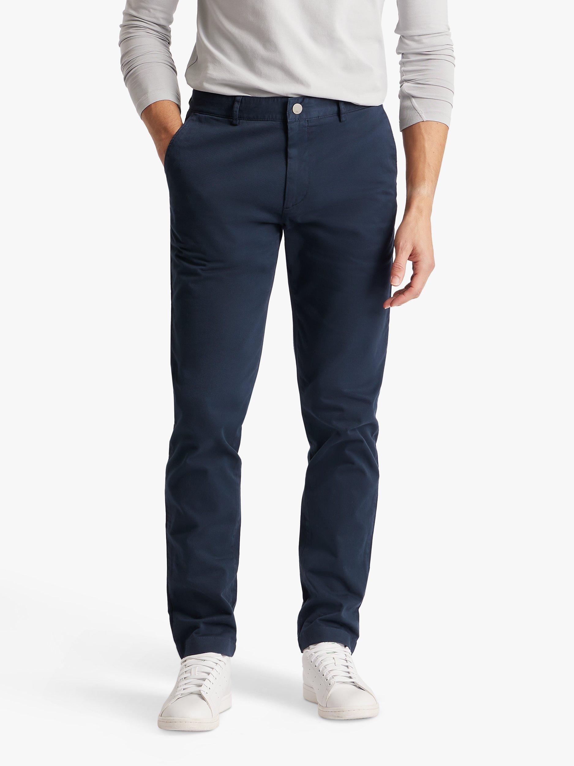 Product image 1 of 7, which shows SPOKE Heroes Cotton Blend Slim Thigh Chinos, Navy, W30/L28