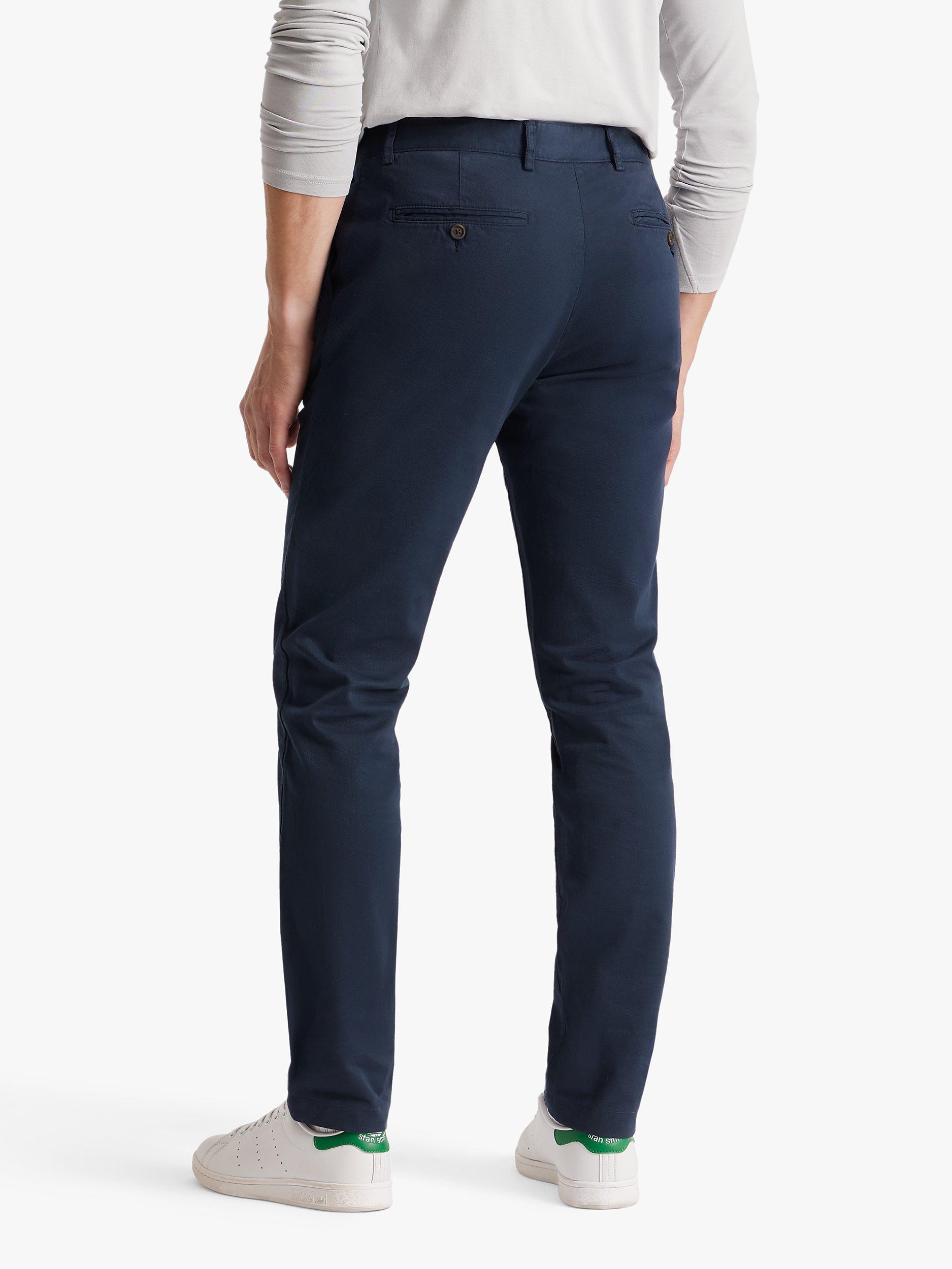 SPOKE Heroes Cotton Blend Slim Thigh Chinos, Navy, W37/L34