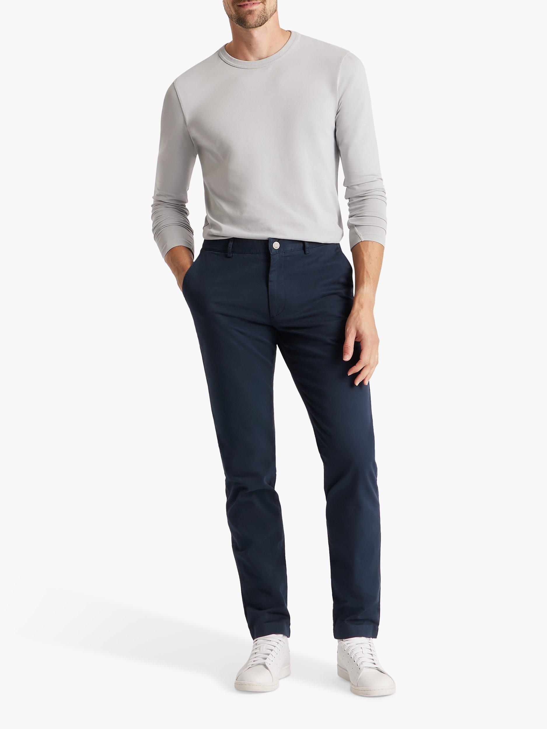 SPOKE Heroes Cotton Blend Slim Thigh Chinos, Navy, W37/L34