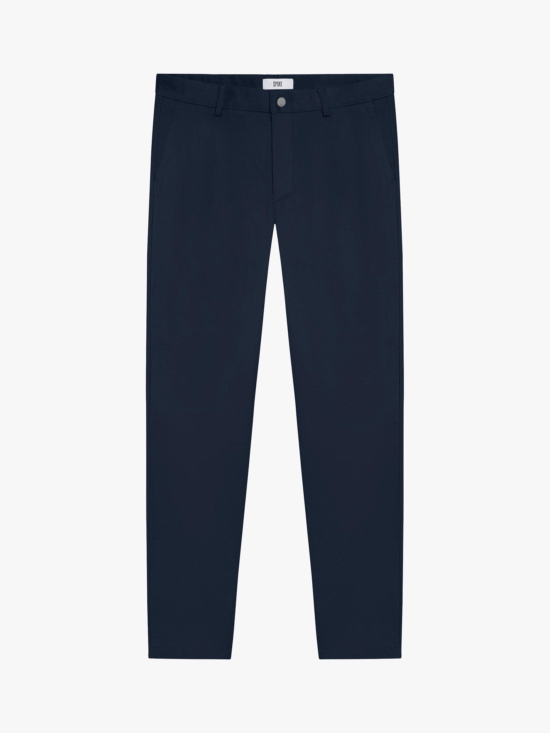 Product image 4 of 7, which shows SPOKE Heroes Cotton Blend Slim Thigh Chinos, Navy, W30/L28