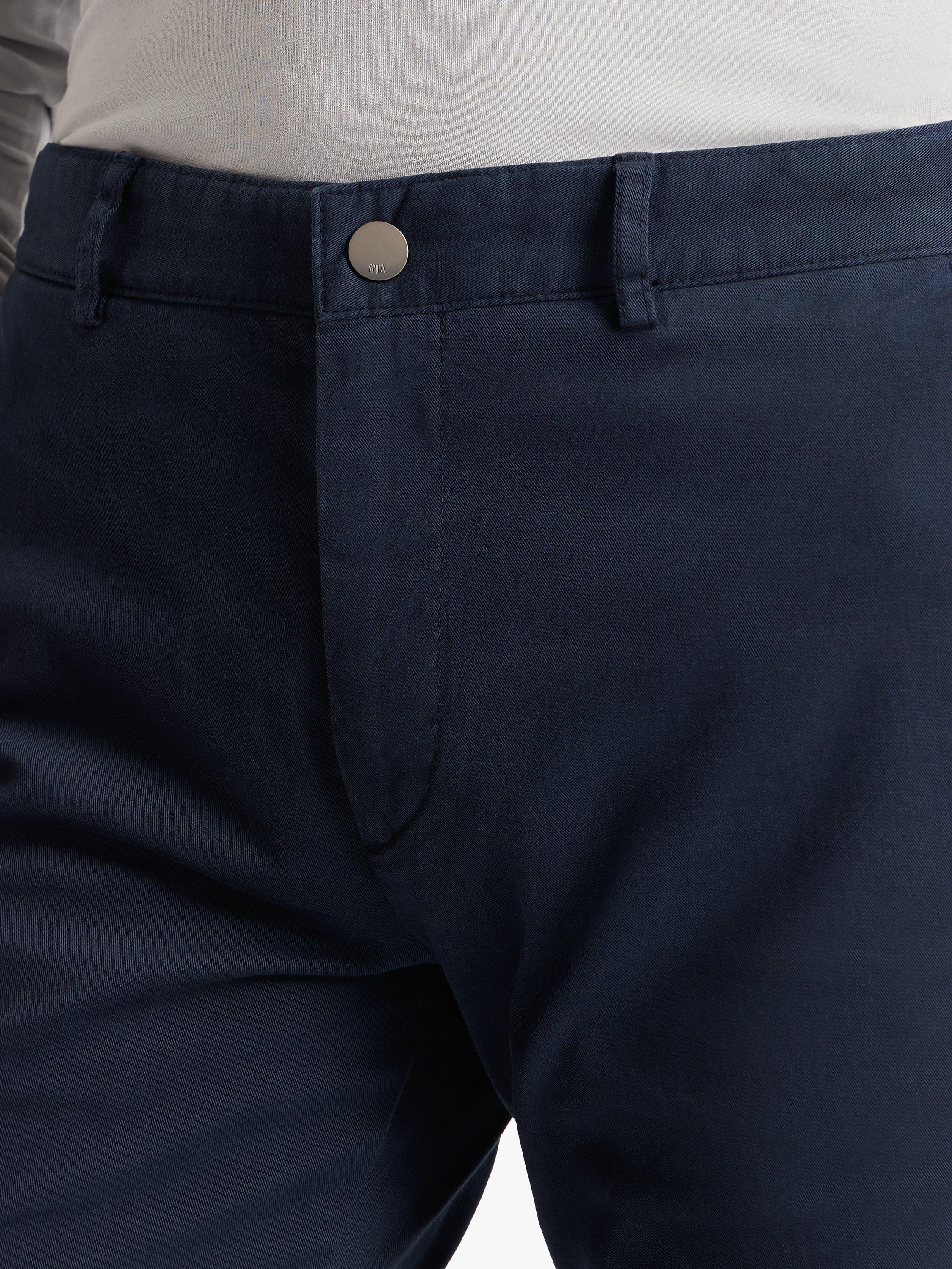 Product image 5 of 7, which shows SPOKE Heroes Cotton Blend Slim Thigh Chinos, Navy, W30/L28