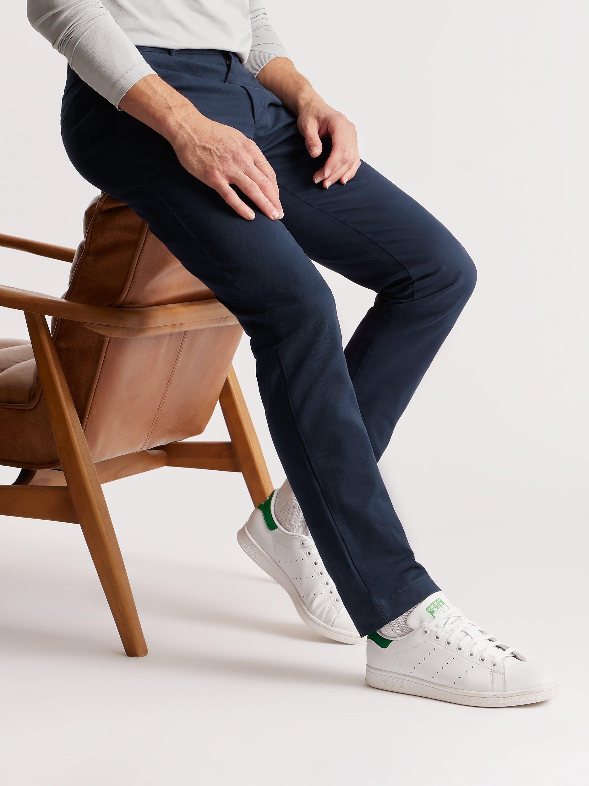 Product image 7 of 7, which shows SPOKE Heroes Cotton Blend Slim Thigh Chinos, Navy, W30/L28