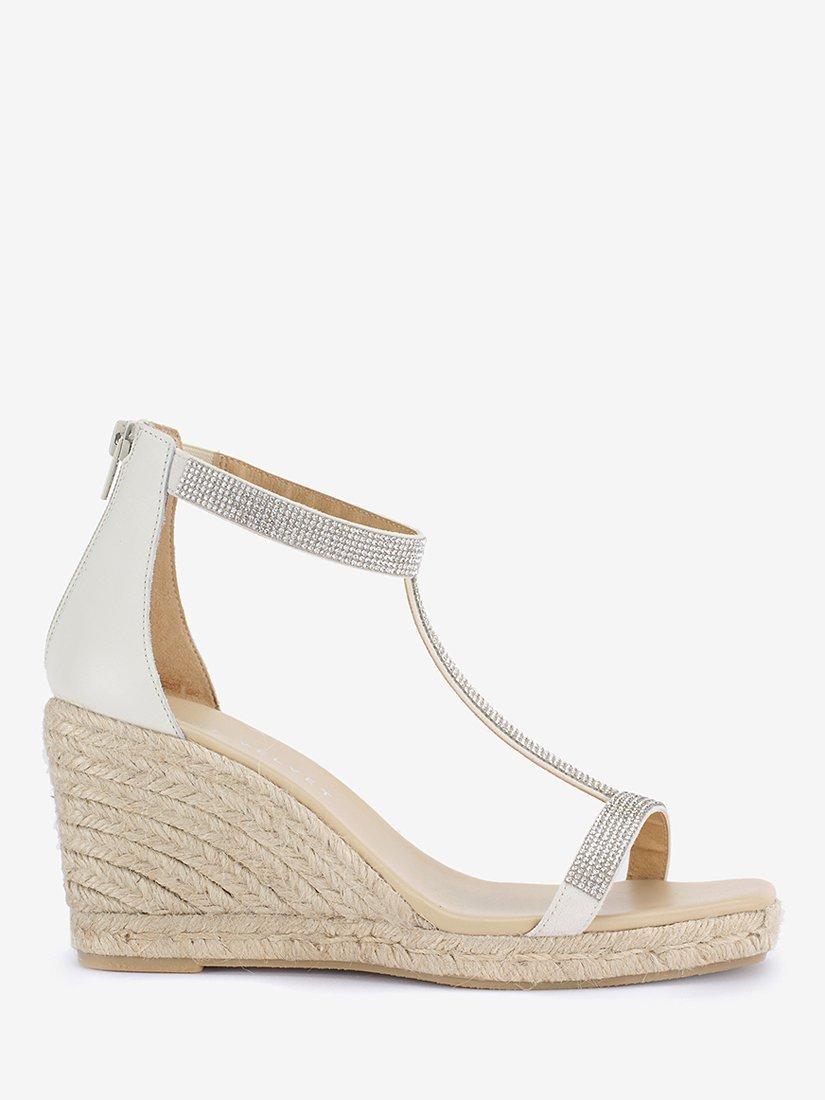 Mint Velvet Lilian Wedge Sandals, Silver