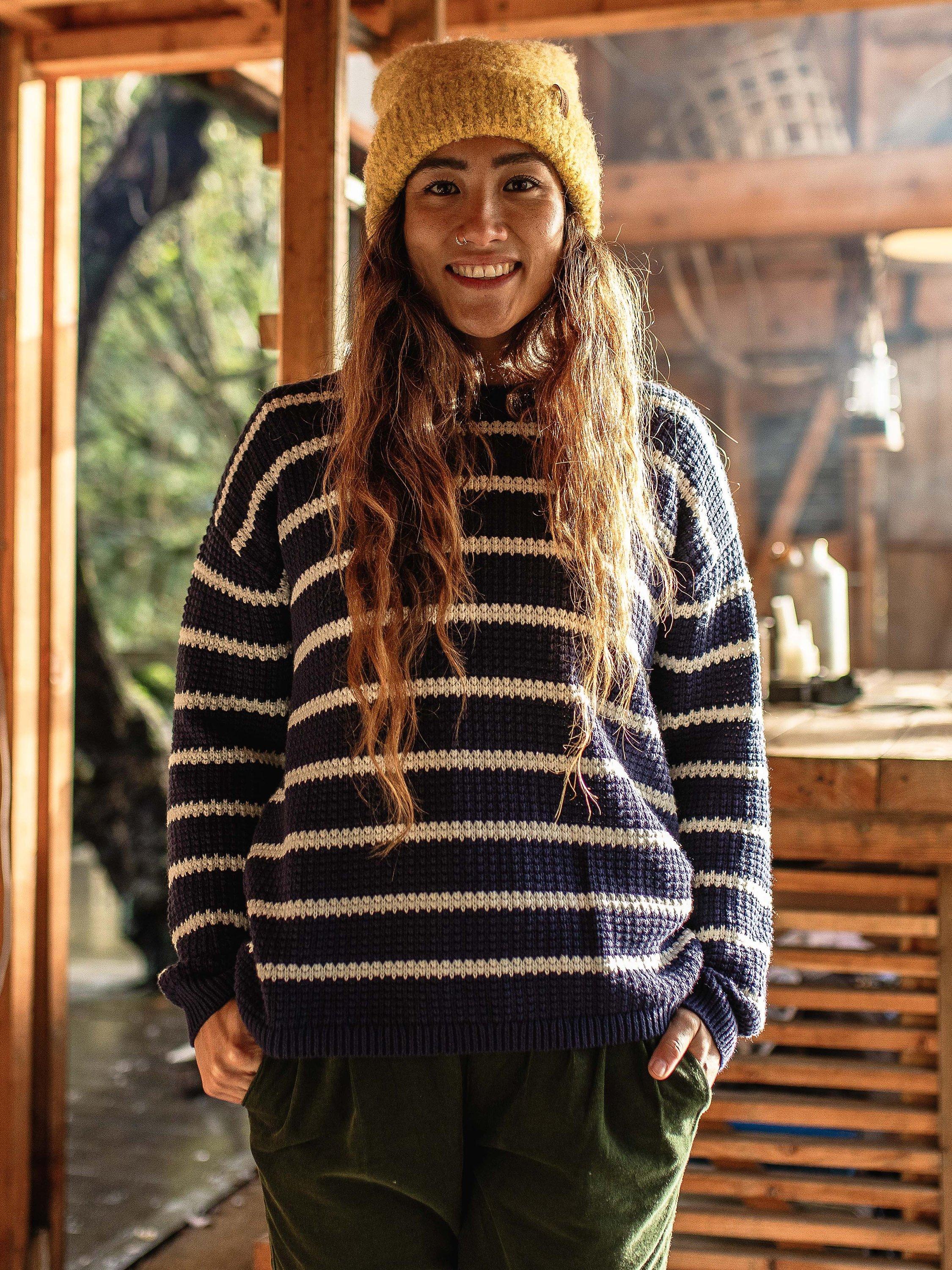 Passenger Lakewood Stripe Jumper, Navy/Multi