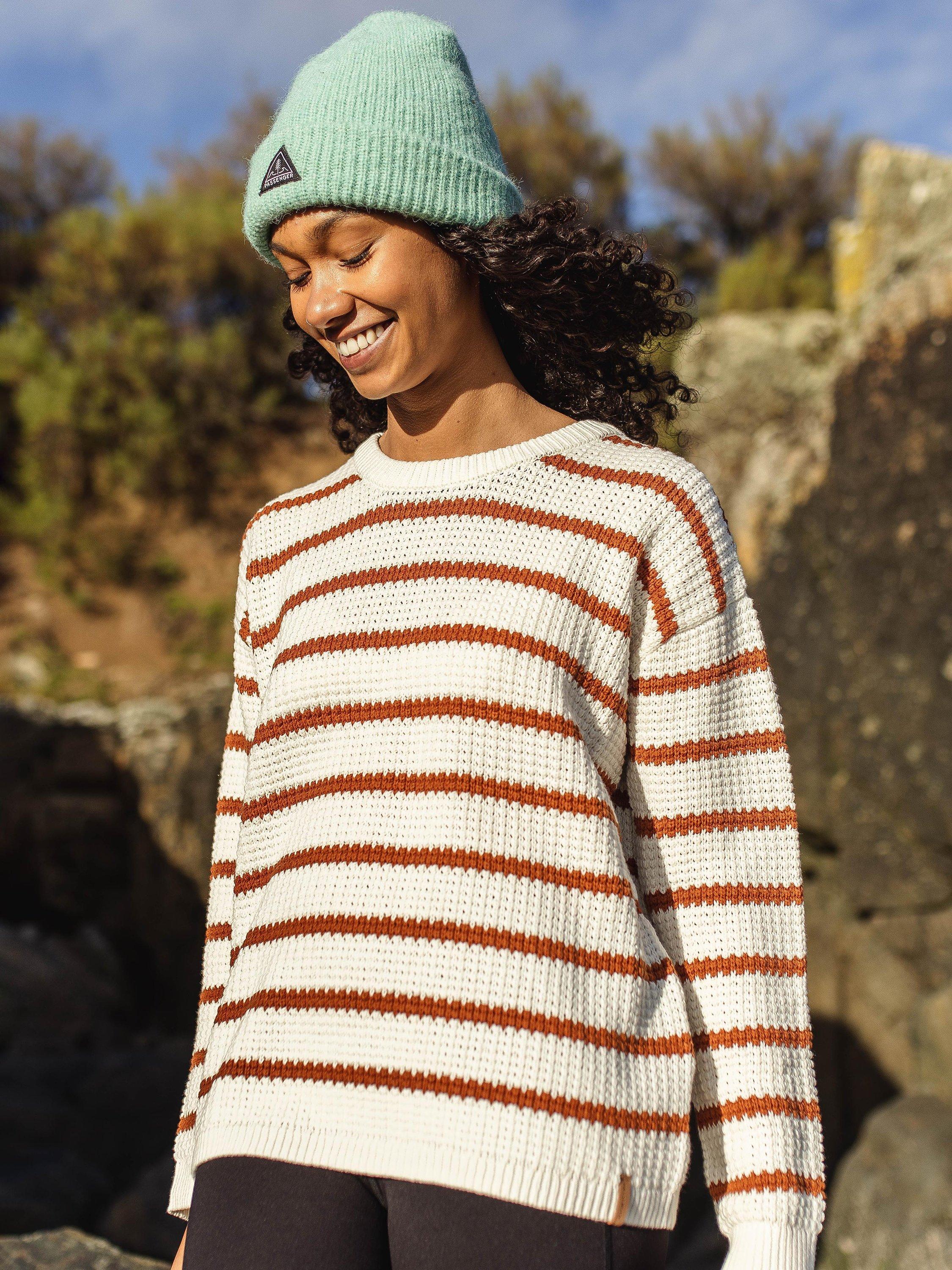 Passenger Lakewood Stripe Jumper, Glazed Ginger/Multi