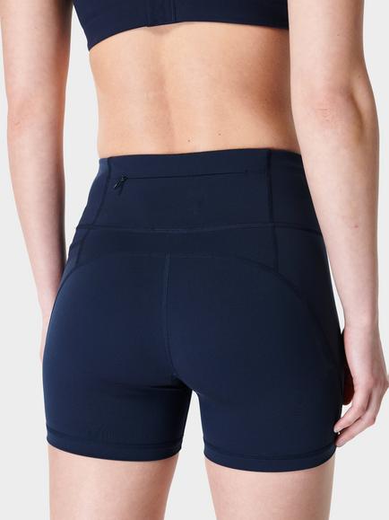 Sweaty Betty Power 4" Shorts - view 2, Navy Blue