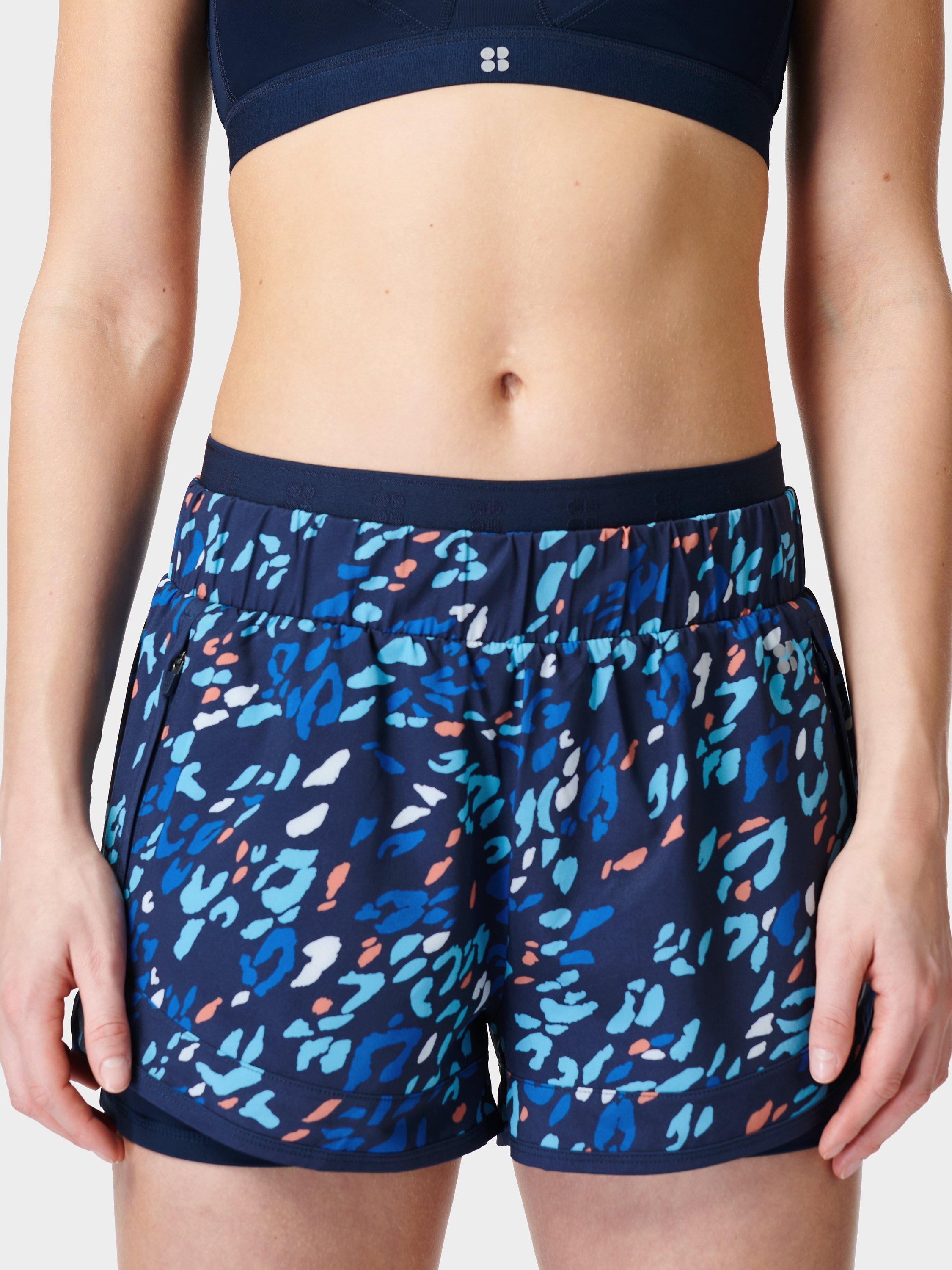 Sweaty Betty OYM 4" Running Shorts, Blue Print