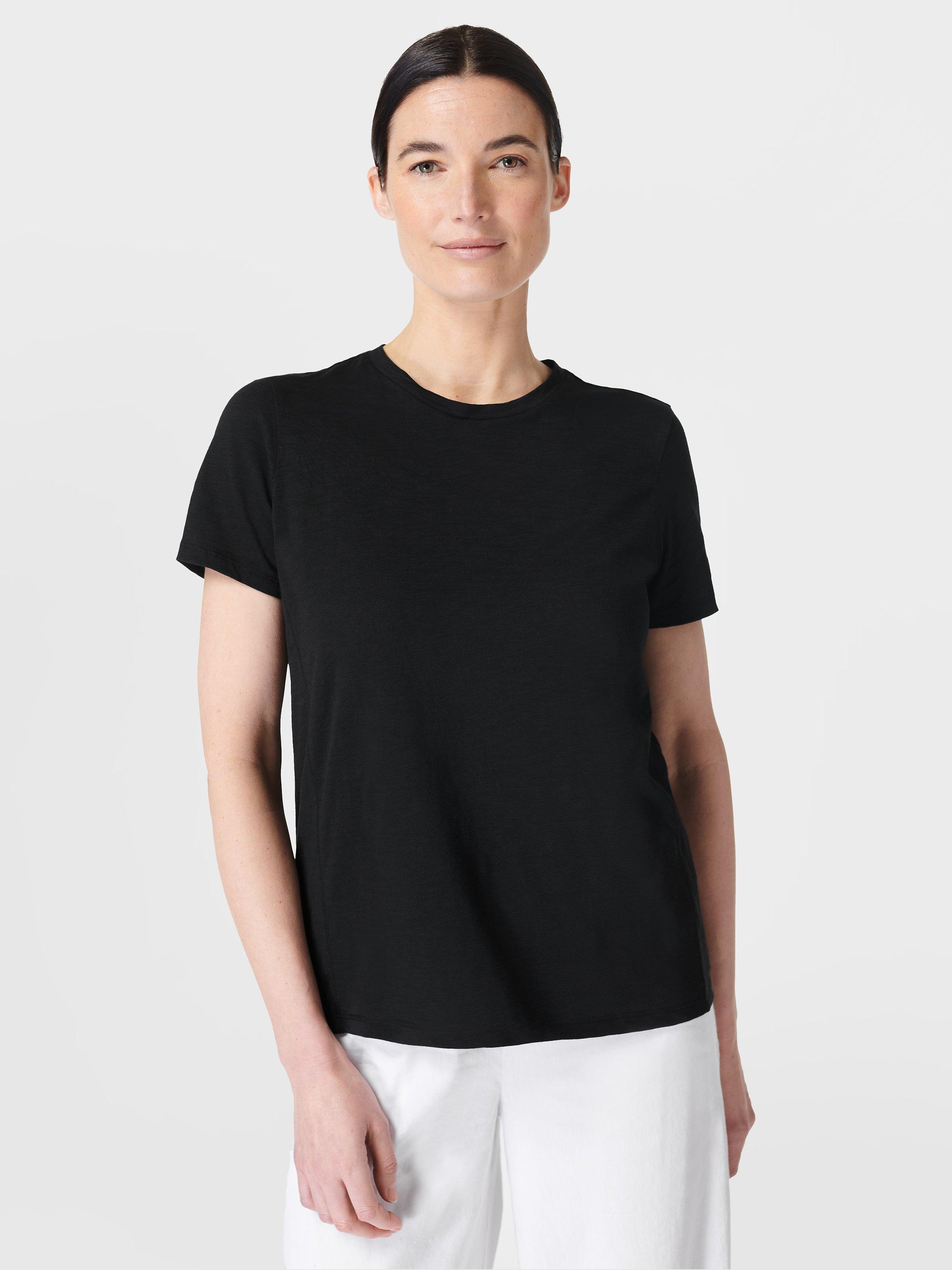 Sweaty Betty Refresh Crew Neck Organic Cotton T-Shirt, Black