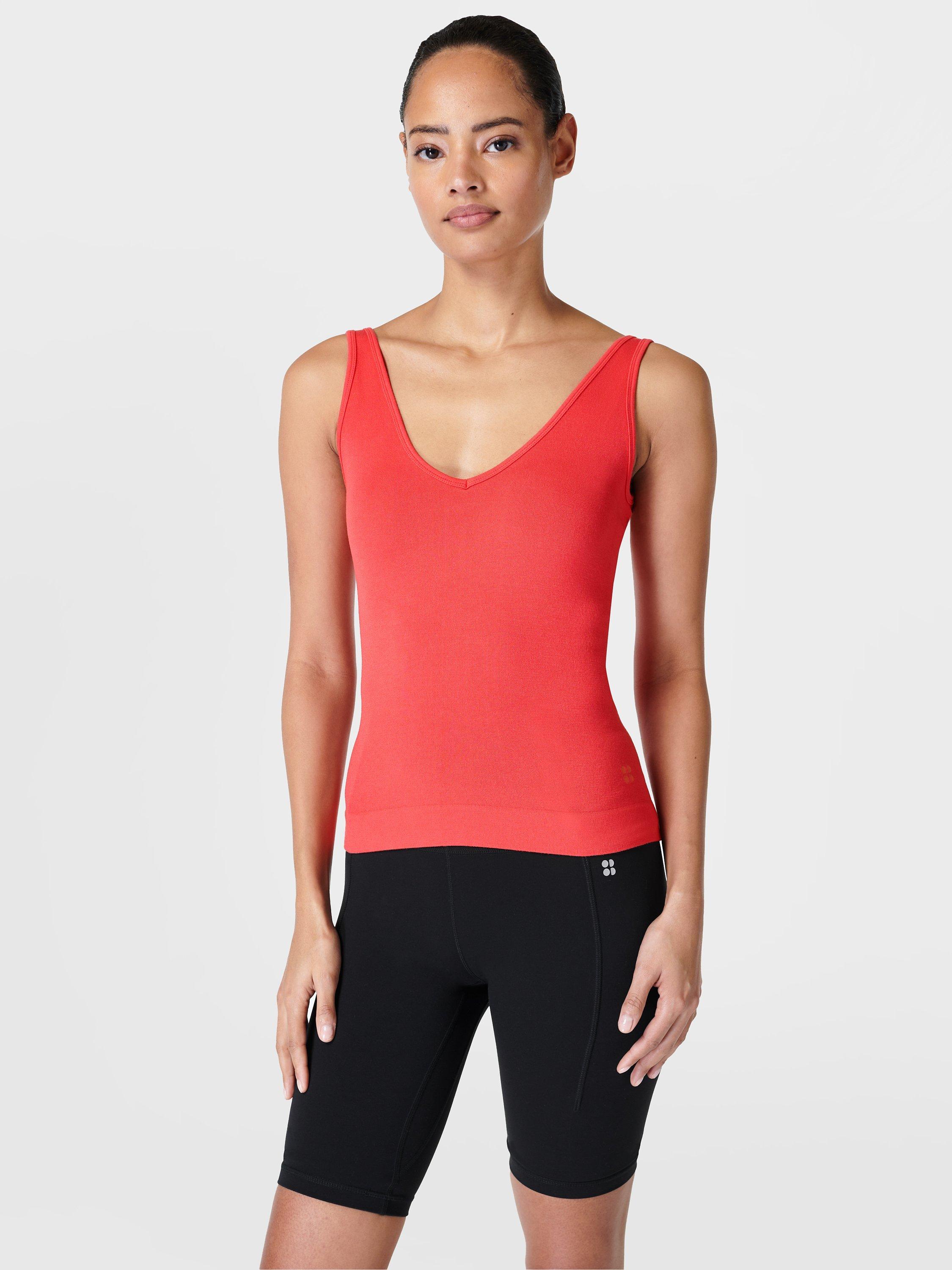 Sweaty Betty Unwind Seamless Tank Top, Tulip Red