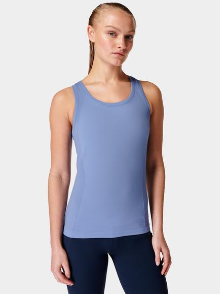 Sweaty Betty Athlete Seamless Workout Tank Top, Fluid Blue