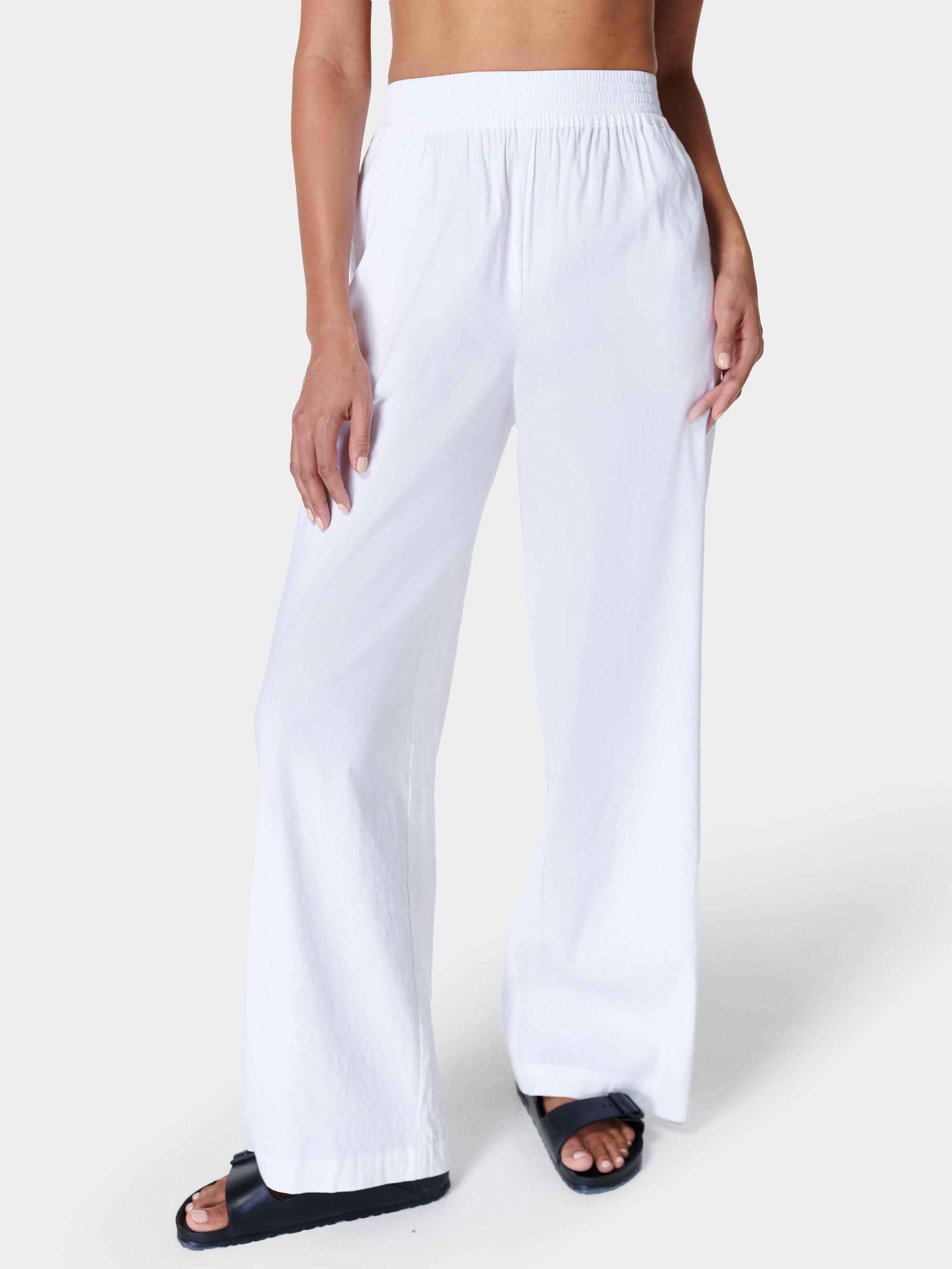 Sweaty Betty Summer Stretch Linen Blend Wide Leg Trousers