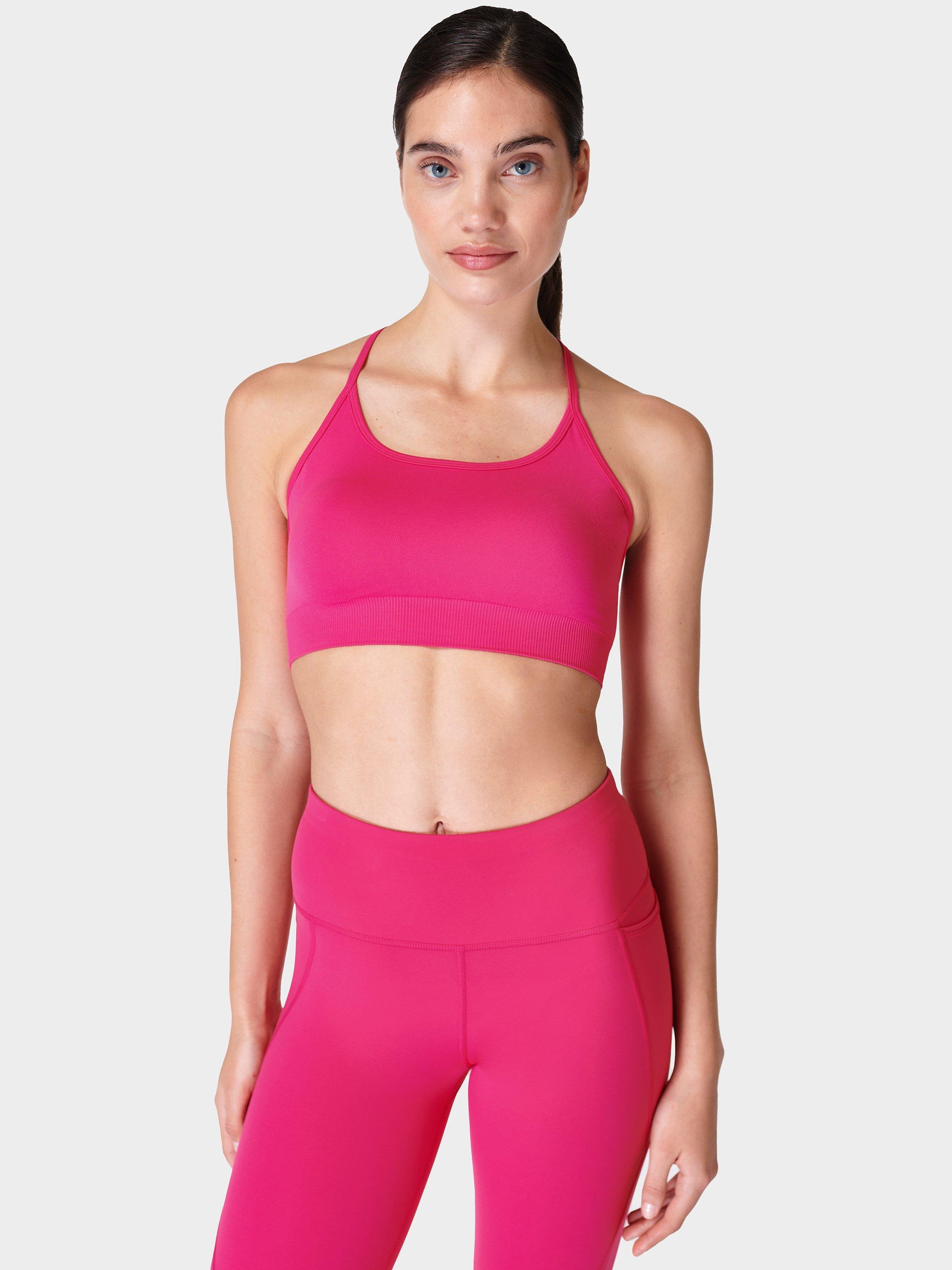 Sweaty Betty Spirit Reformed Yoga Bra, Framboise Pink