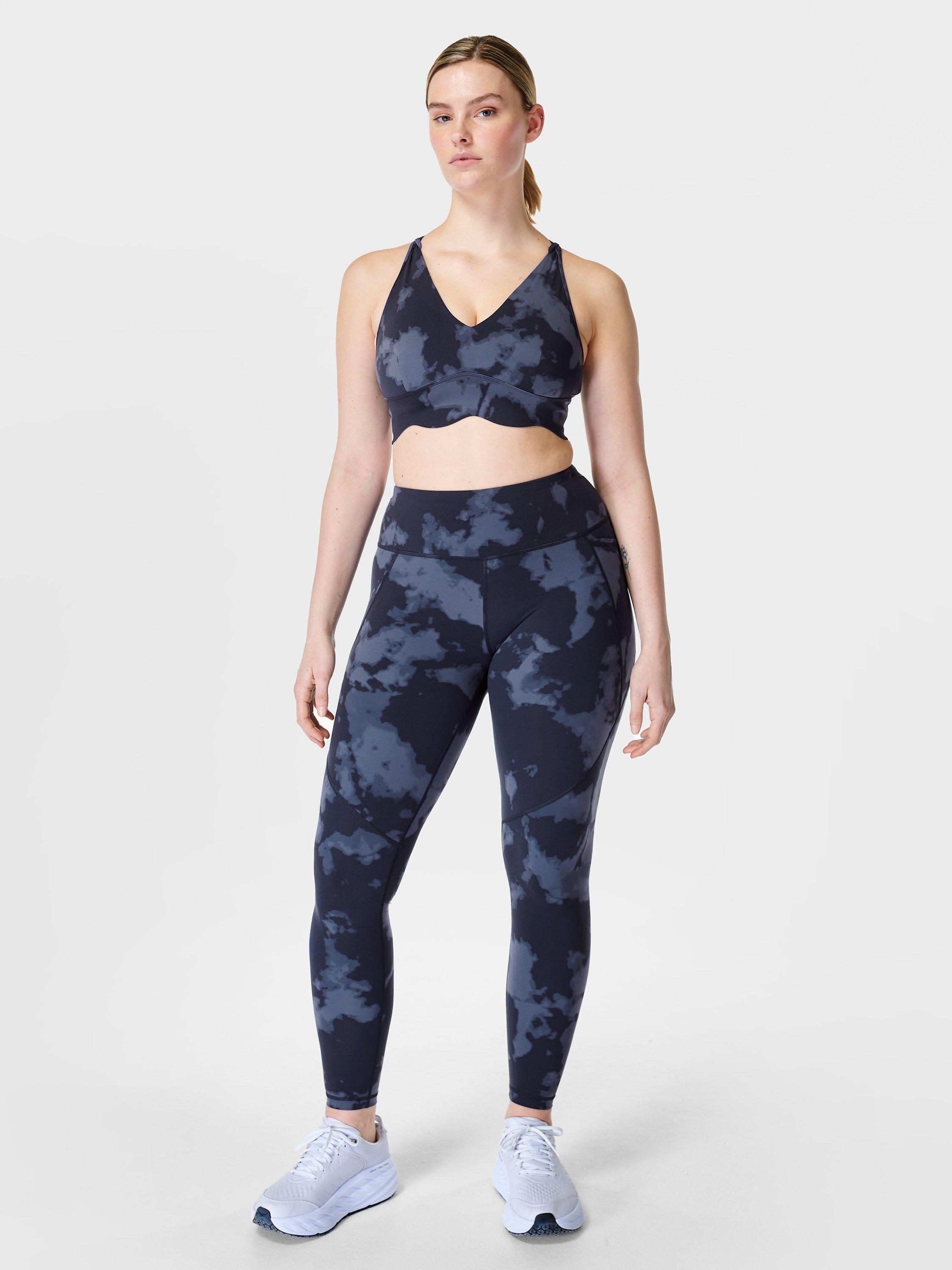 Product image 3 of 5, which shows Sweaty Betty Power Plunge Sports Bra, Blue Fade Print, XS