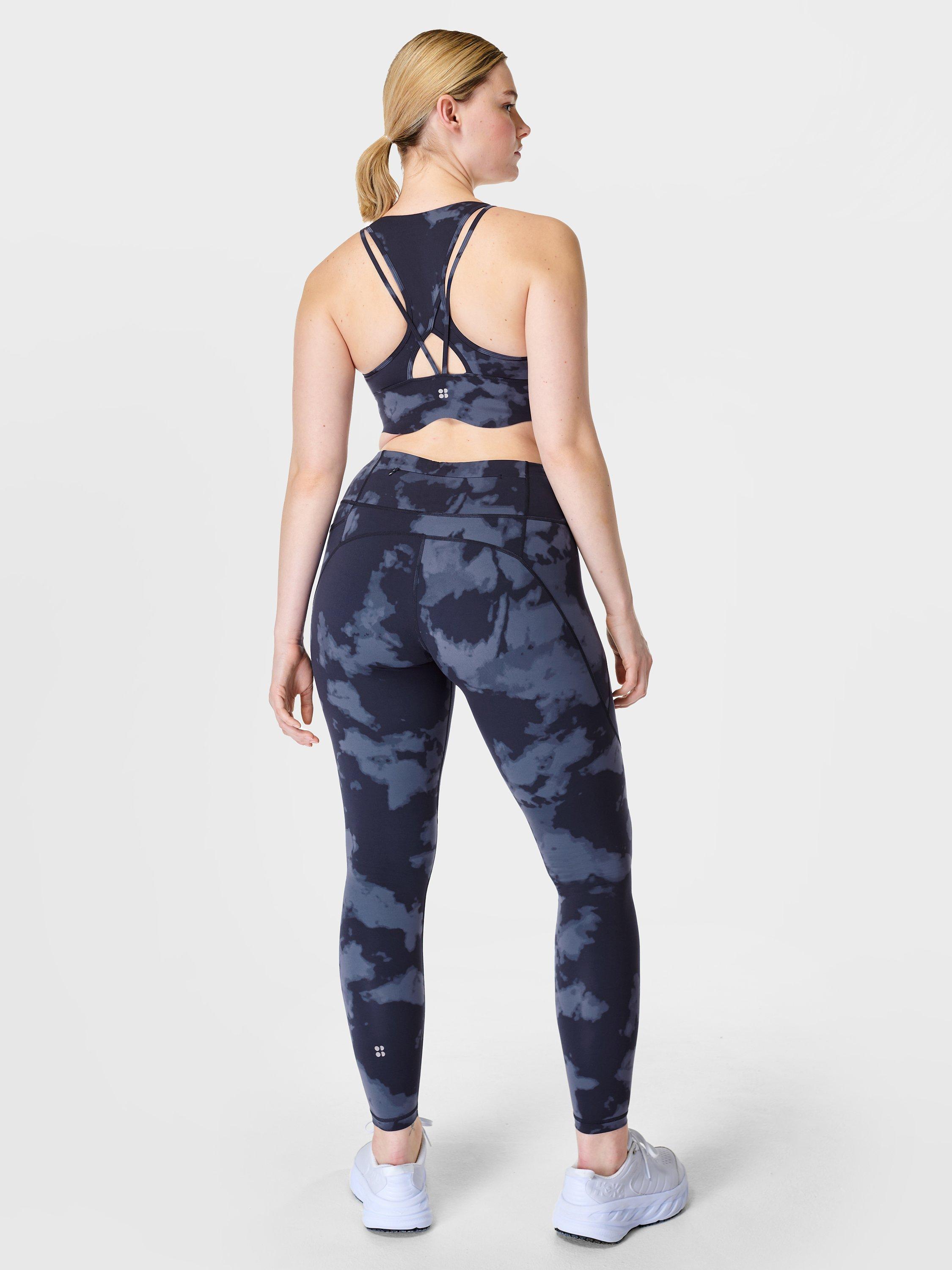 Product image 4 of 5, which shows Sweaty Betty Power Plunge Sports Bra, Blue Fade Print, XS