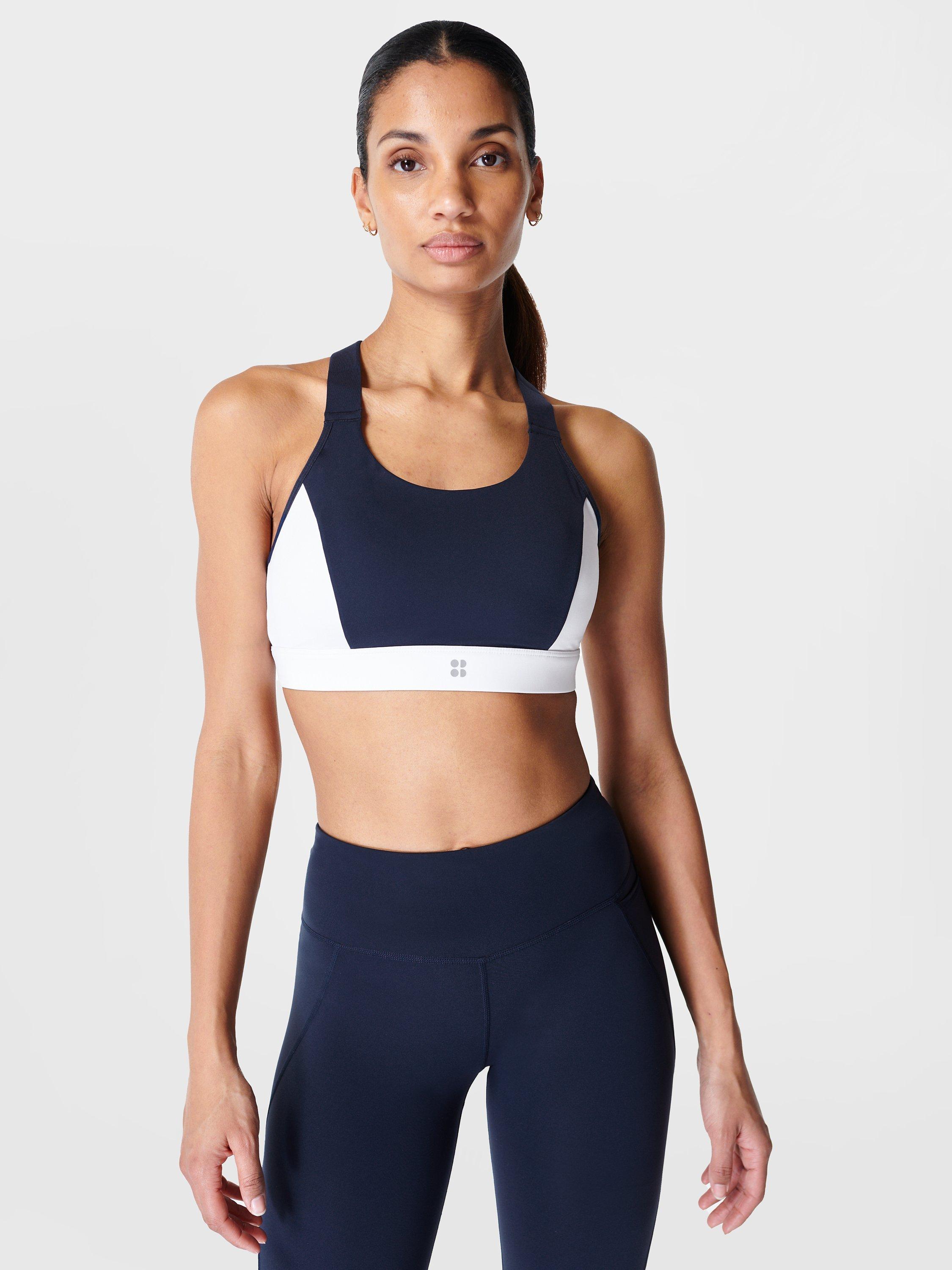 Sweaty Betty Power Medium Impact Sports Bra, Navy Blue