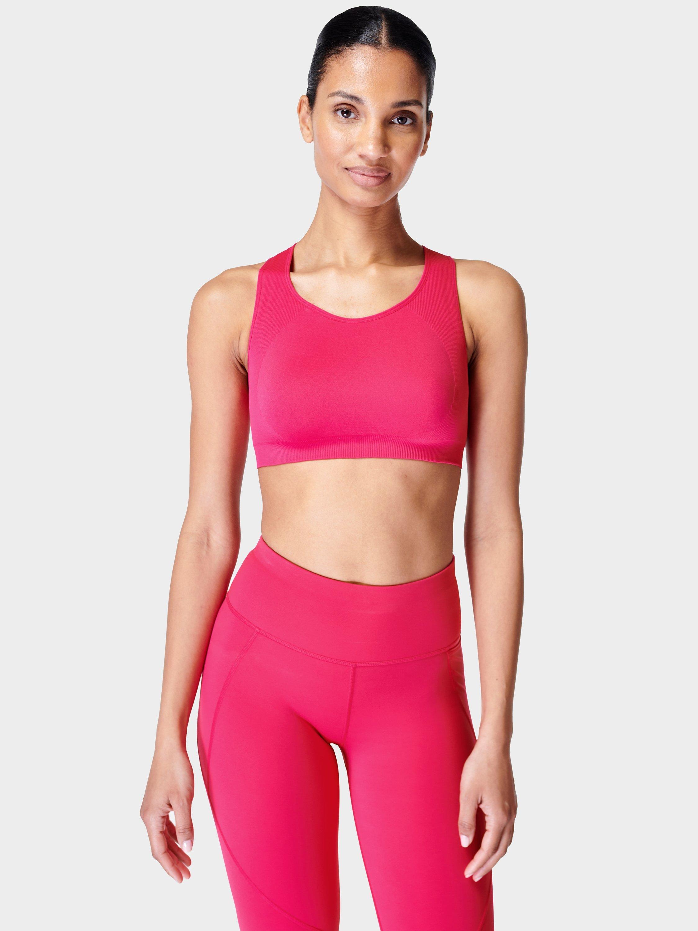 Sweaty Betty Stamina Form Strappy Sports Bra, Framboise Pink