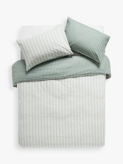 John Lewis Isla Pure Cotton Percale Reversible Duvet Cover Set, Multi