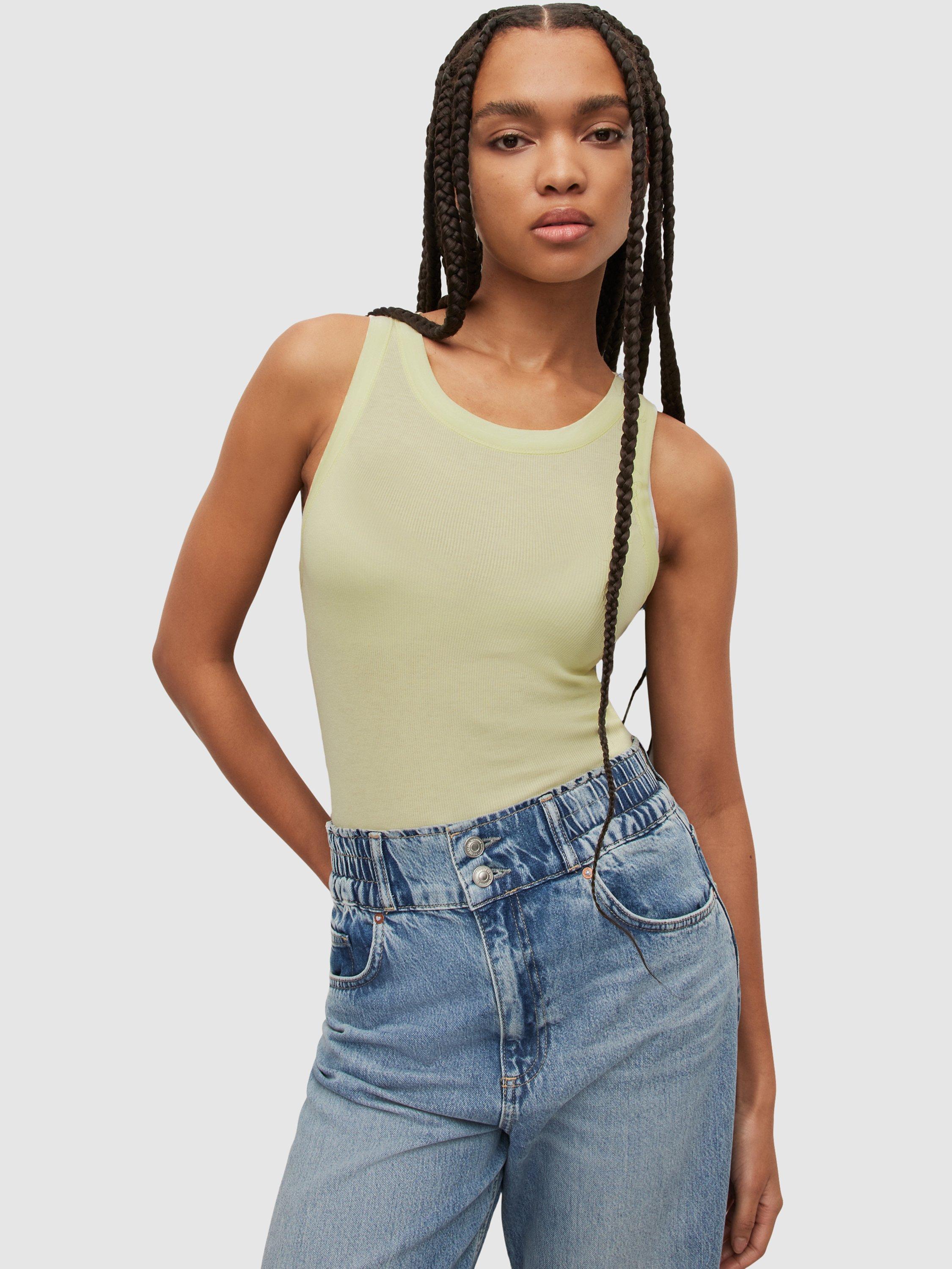 AllSaints Rina Tank Top, Chartreuse Green