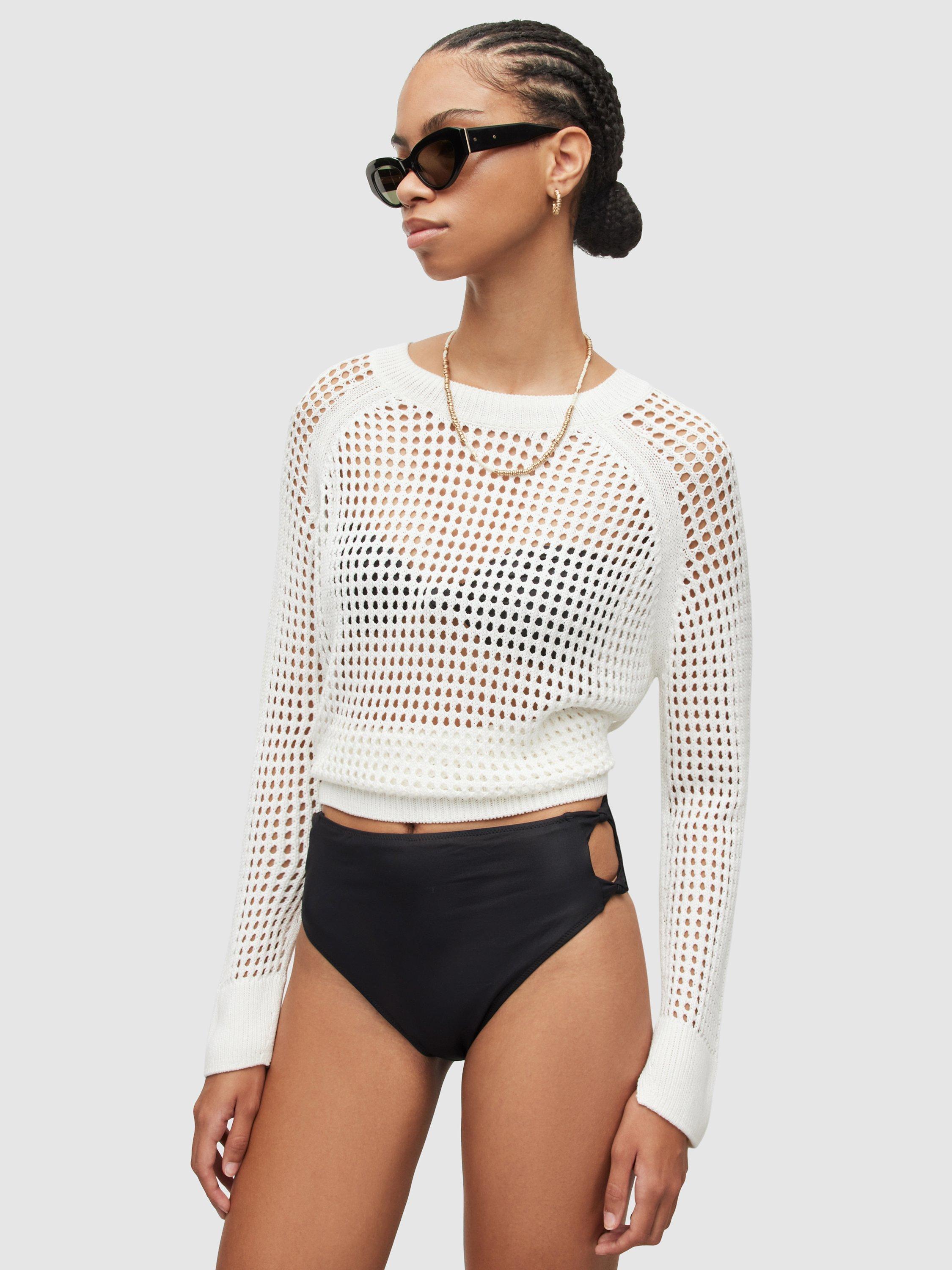 AllSaints Emma Bikini Bottoms, Liquid Black