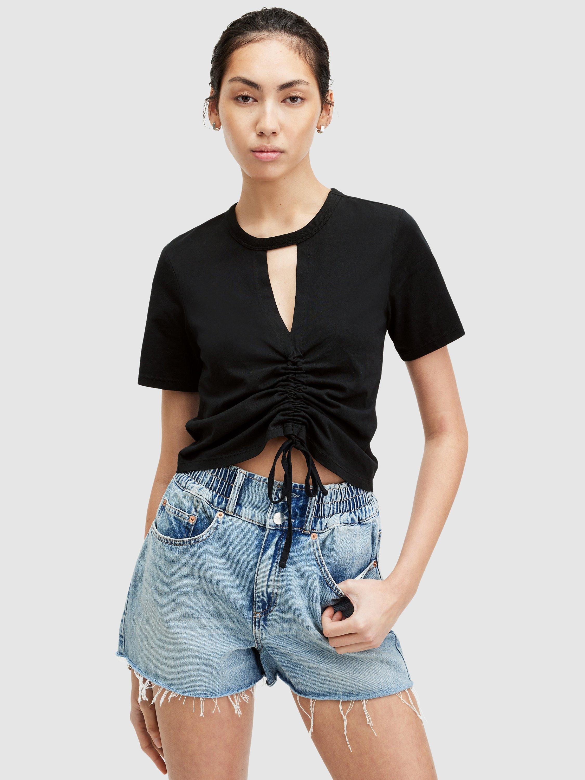 AllSaints Gigi Centre Drawcord T-Shirt