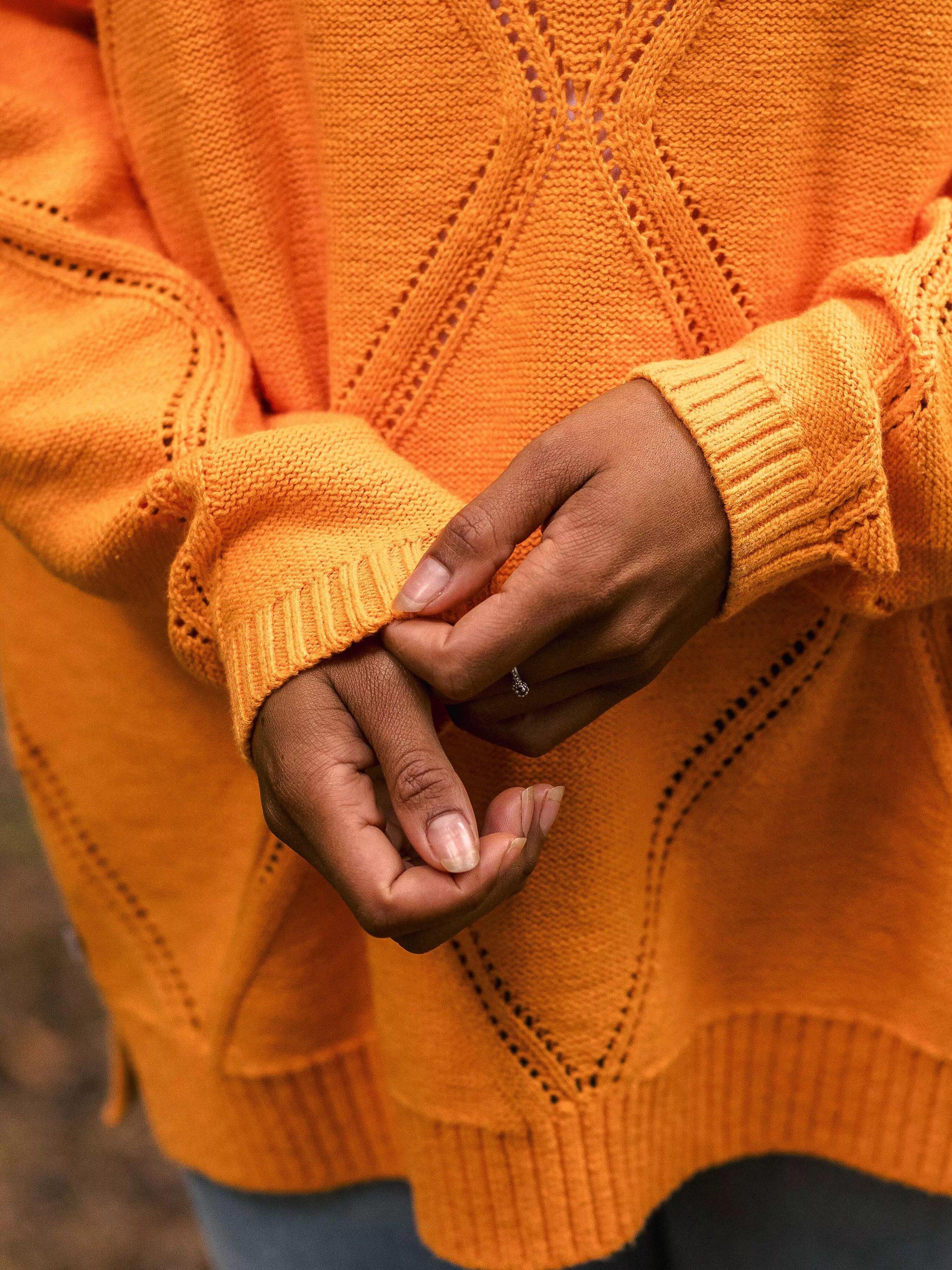 Product image 4 of 5, which shows Passenger Palm Oversized Jumper, Apricot, XS