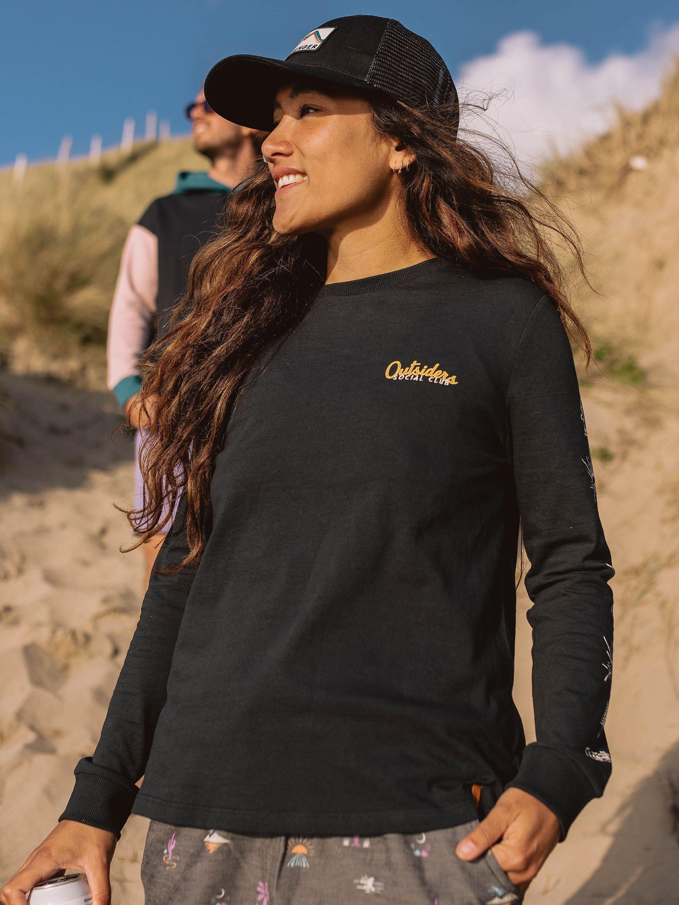 Product image 1 of 4, which shows Passenger Dawn Organic Cotton Blend T-Shirt, Black, XS