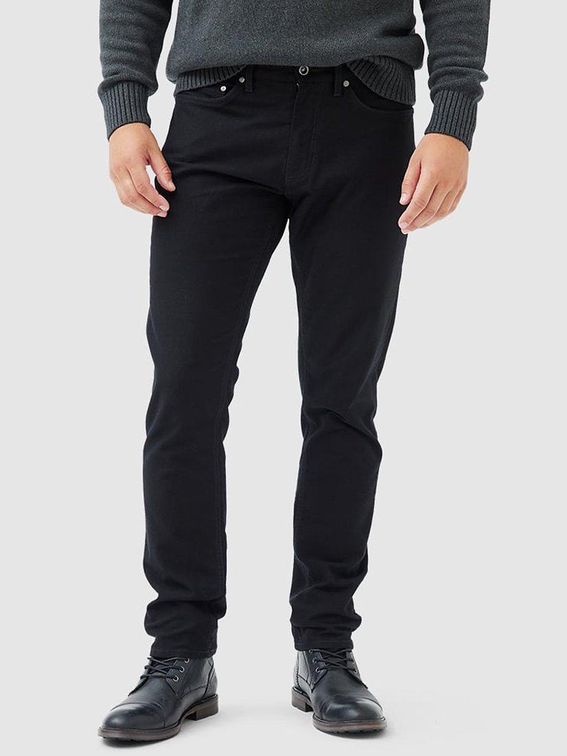 Product image 1 of 6, which shows Rodd & Gunn Motion 2 Straight Fit Stretch Cotton Jeans, Sl Onyx, 40S