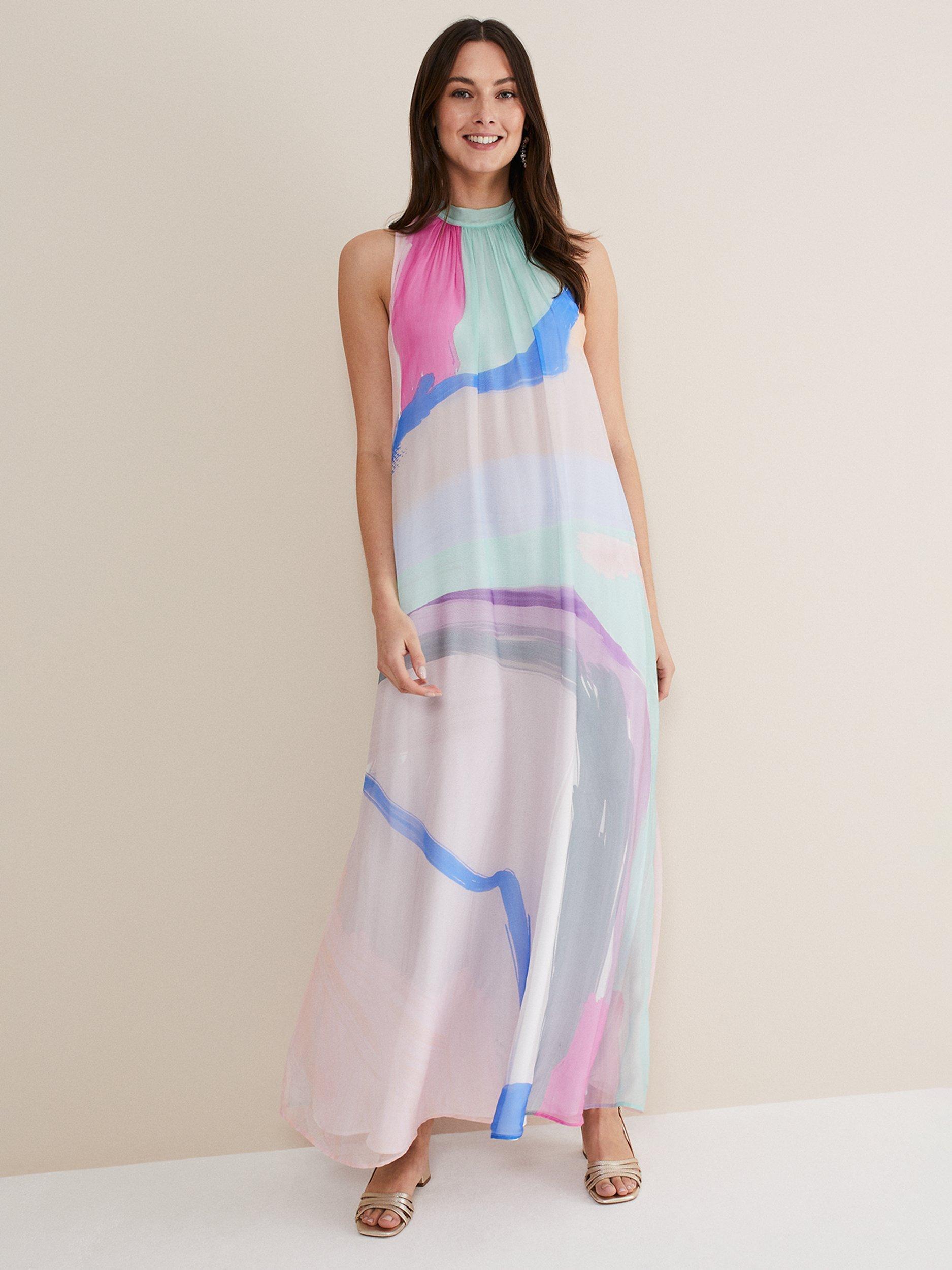 Phase Eight Ronnine Silk Blend Maxi Dress, Multi
