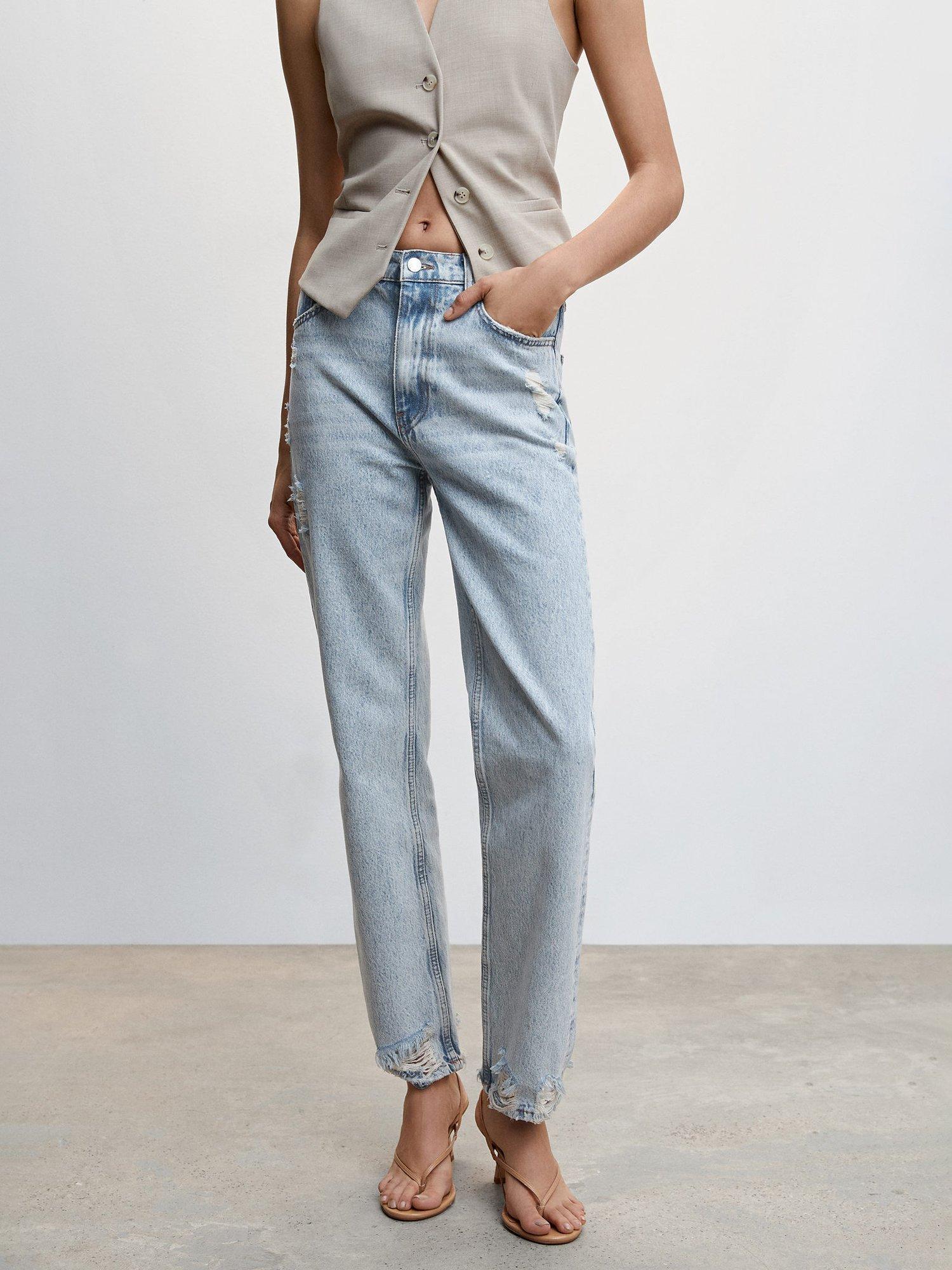 Mango Brooklyn Straight Jeans, Blue