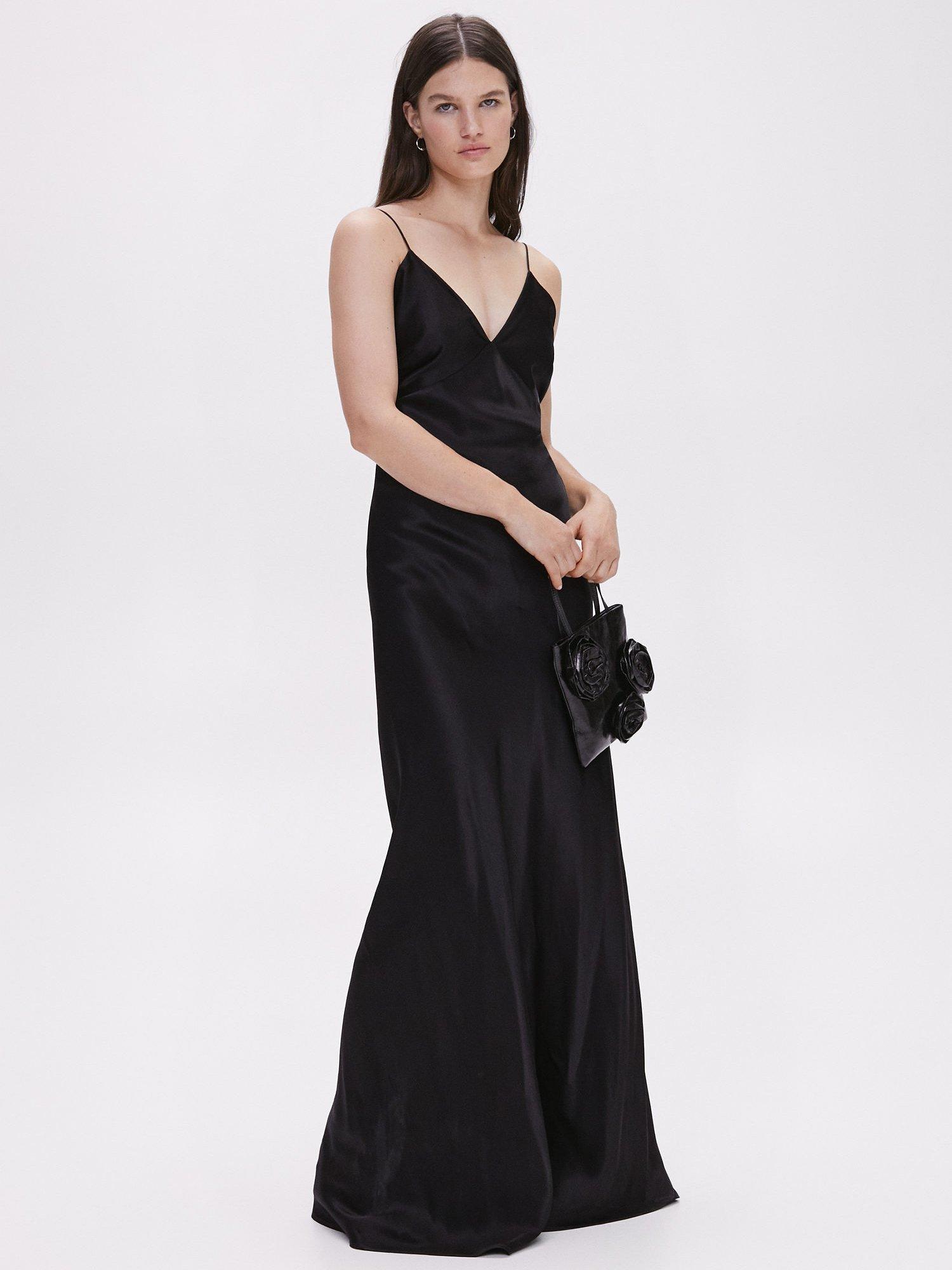 Mango Lorena Maxi Dress, Black