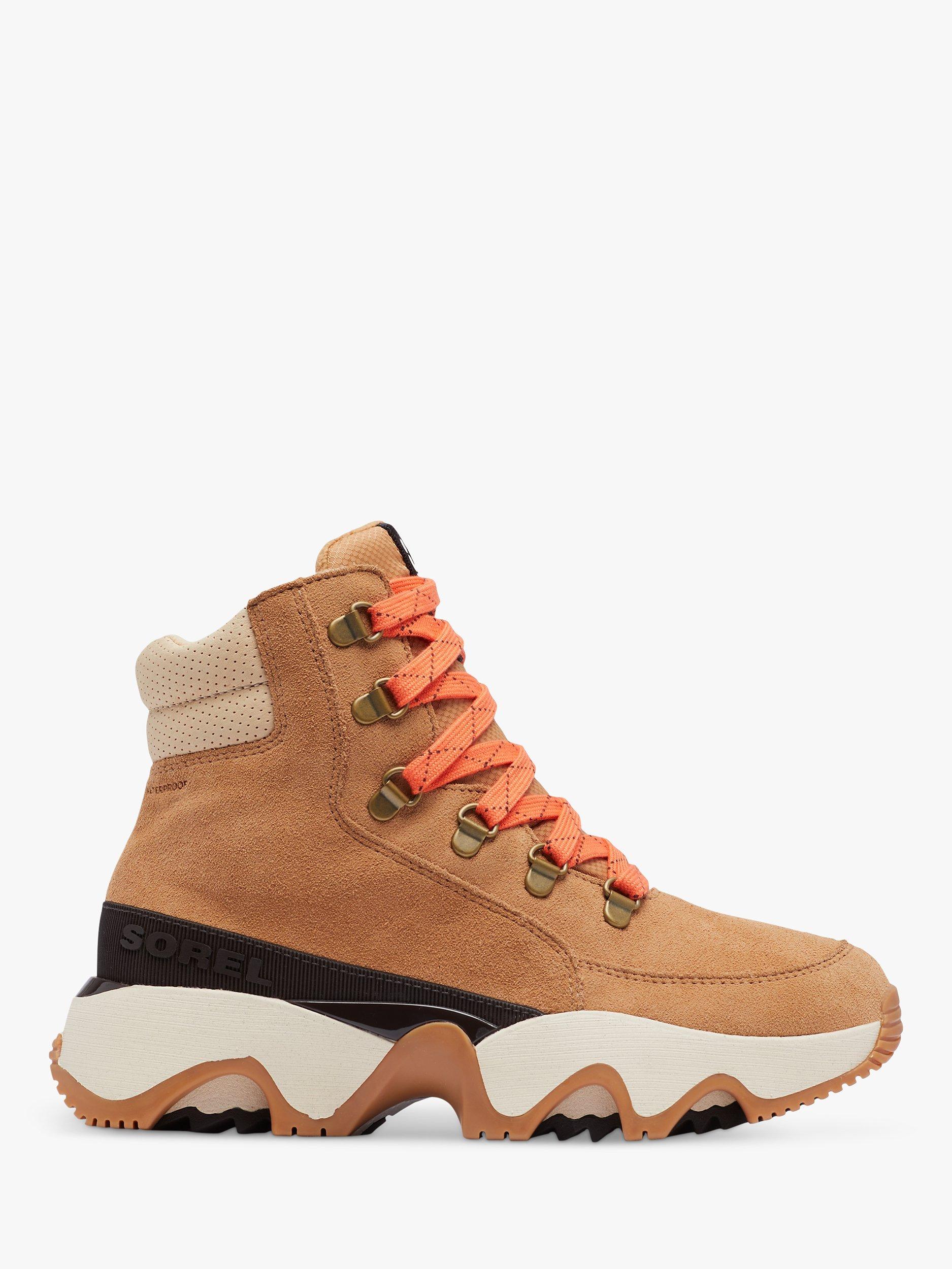 SOREL Kinetic Impact Conquest Waterproof Suede Walking Boots, Tawny Buff/Ceramic