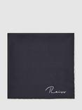 Reiss Ceremony Silk Pocket Square, Navy