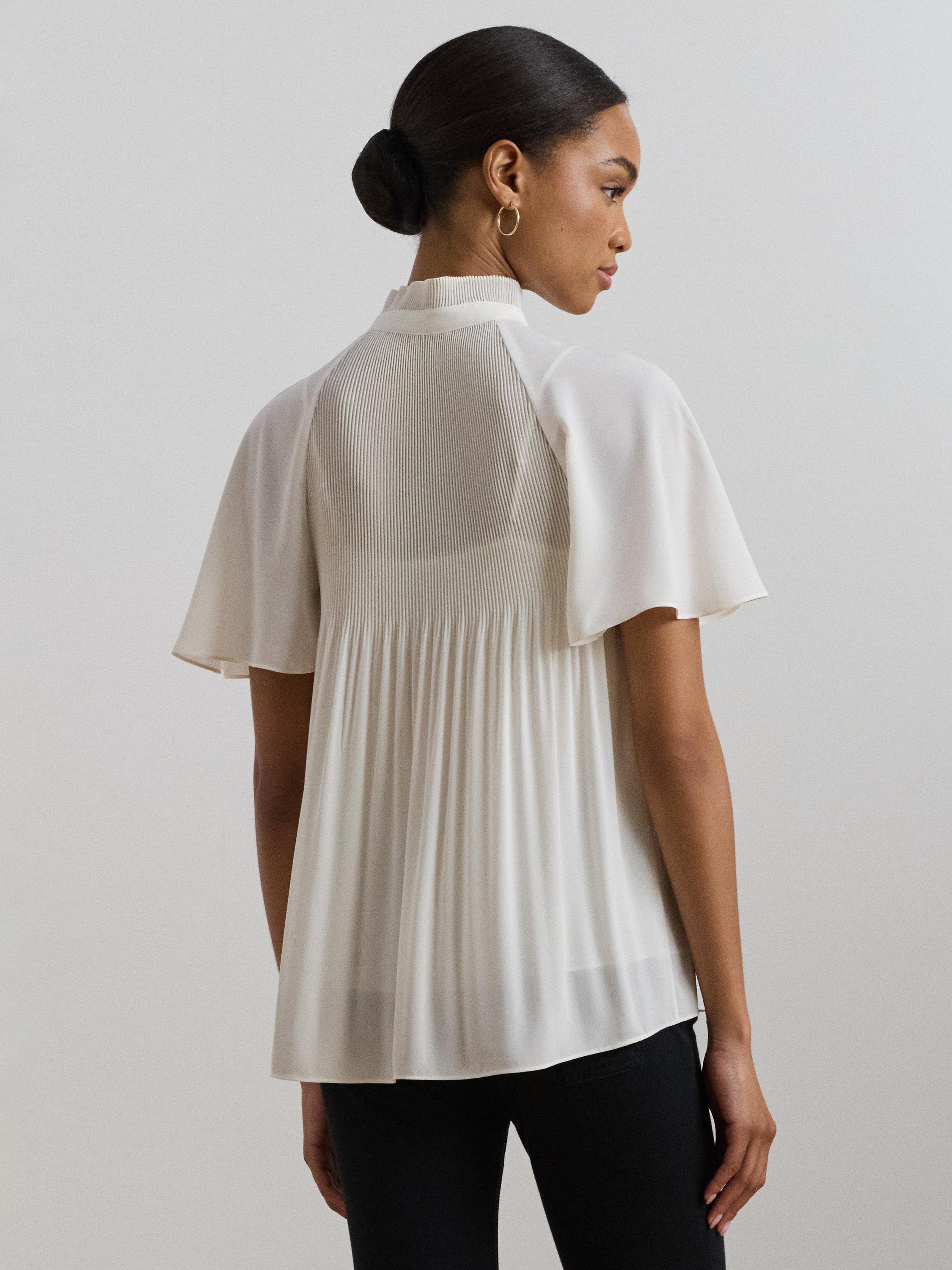 売れ筋商品|||ラルフローレン シャツ レディース トップス PLEATED ETTE BLOUSE - Blouse - mascarpone cream Women's Cream Shirts & Blouses | Ralph Lauren