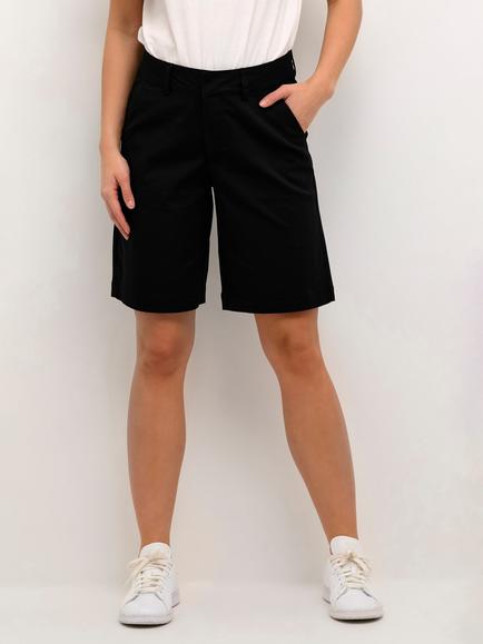 KAFFE Lea High Waist City Shorts, Deep Black