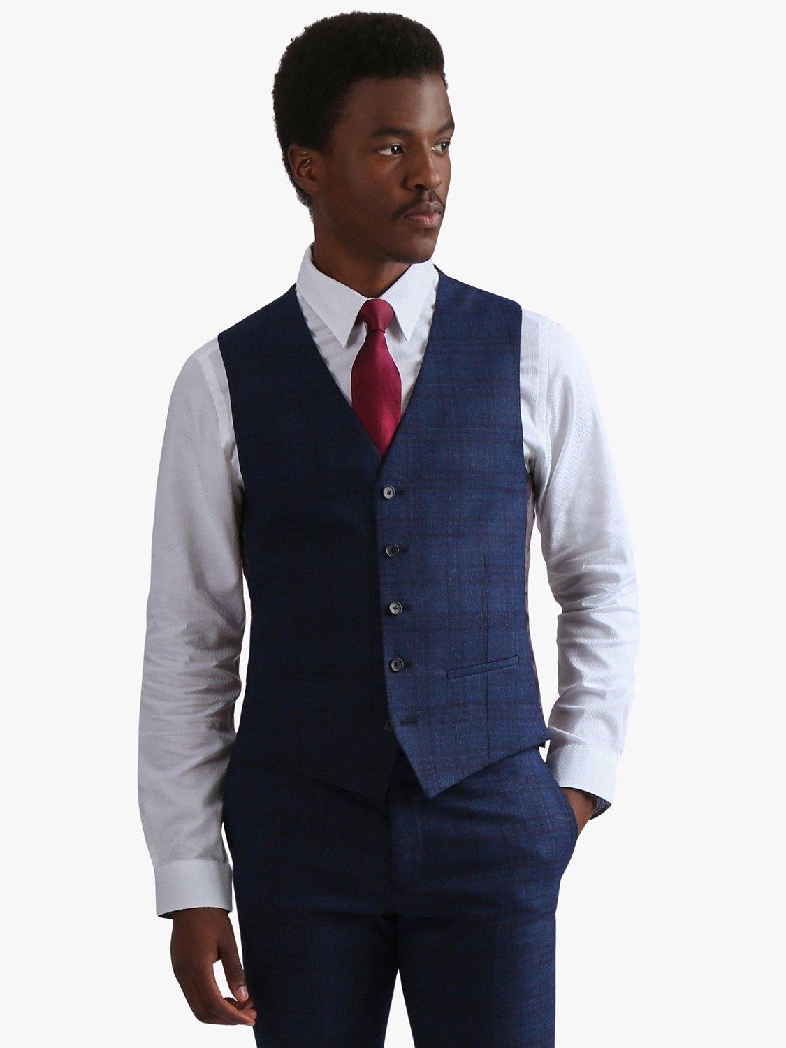 Ted Baker Munro Check Slim Fit Waistcoat