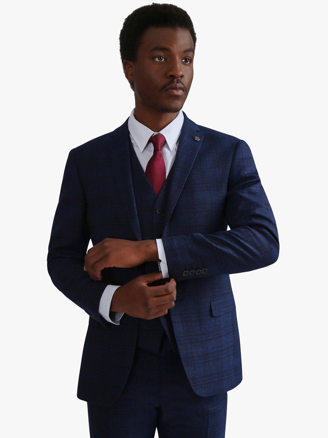 Ted Baker Munro Check Slim Fit Suit Jacket, Navy