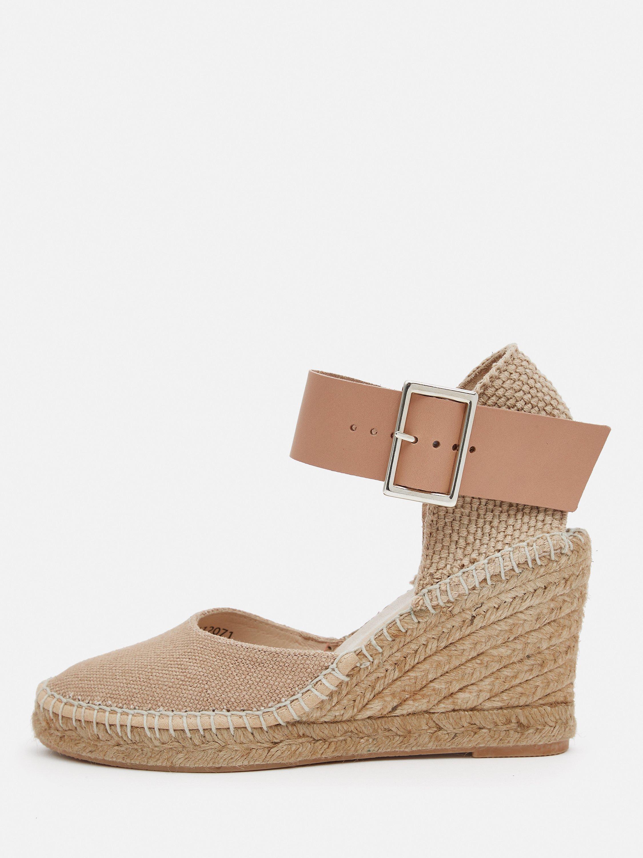 Jigsaw Spanish Wedge Heel Espadrille Sandals, Tan