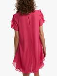 James Lakeland Short Sleeve Wave Hem Dress, Fuchsia