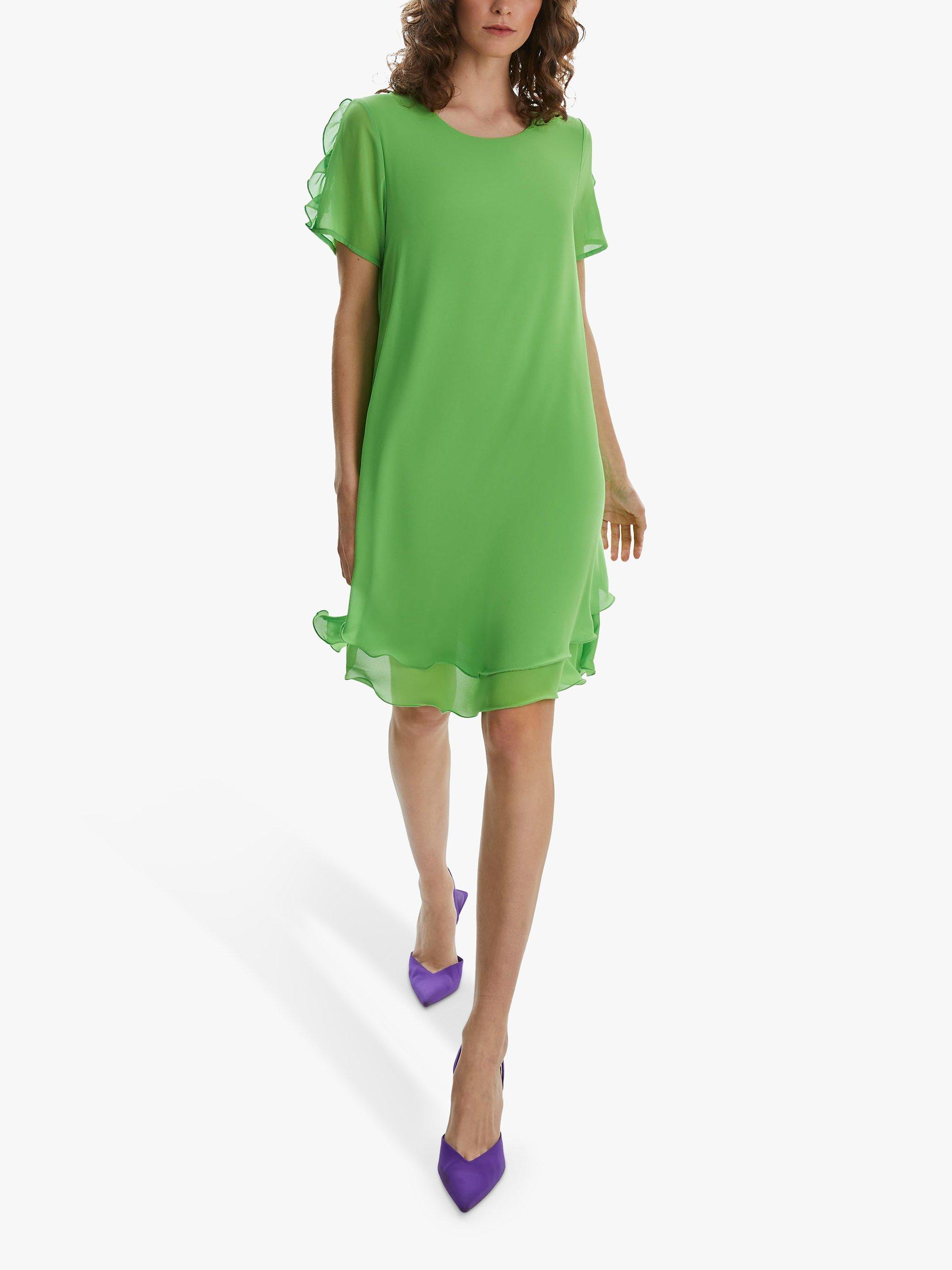 Product image 1 of 4, which shows James Lakeland Short Sleeve Wave Hem Dress, Green, 8