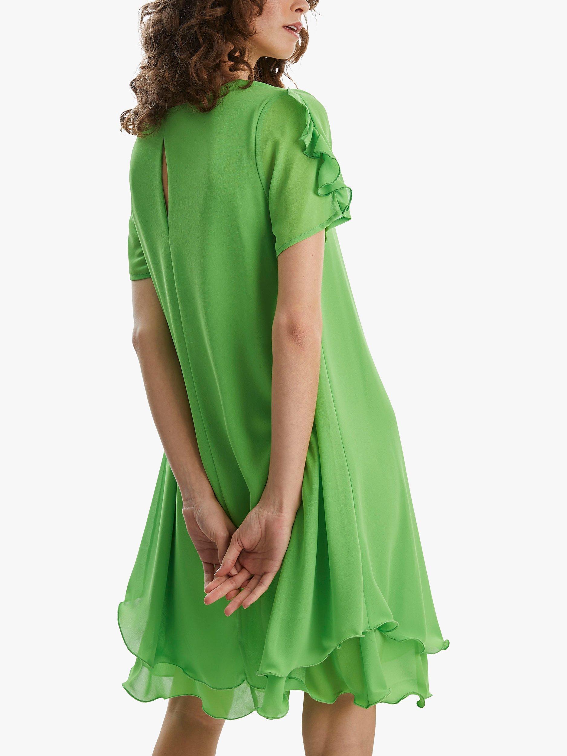 Product image 2 of 4, which shows James Lakeland Short Sleeve Wave Hem Dress, Green, 8