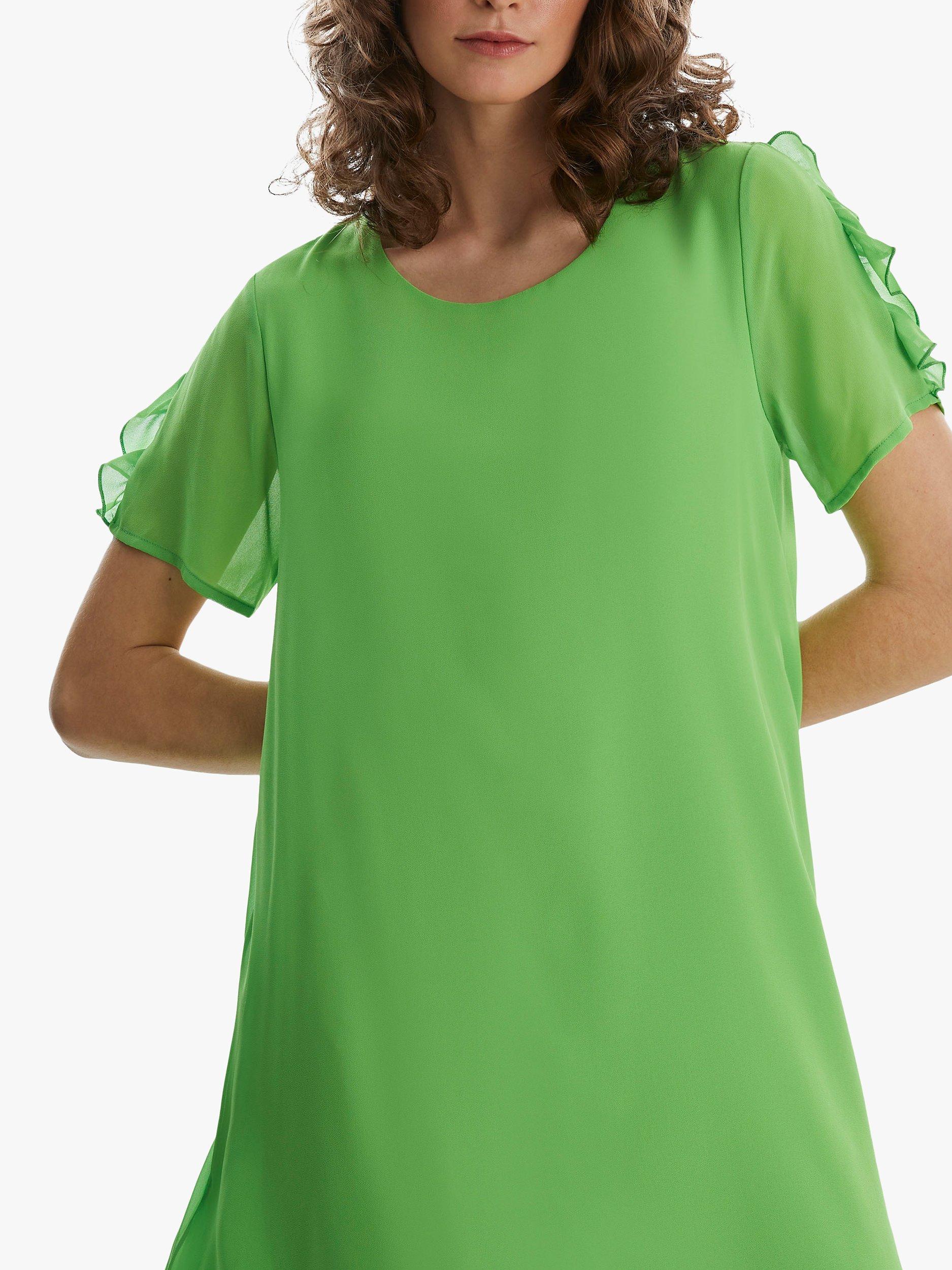Product image 3 of 4, which shows James Lakeland Short Sleeve Wave Hem Dress, Green, 8