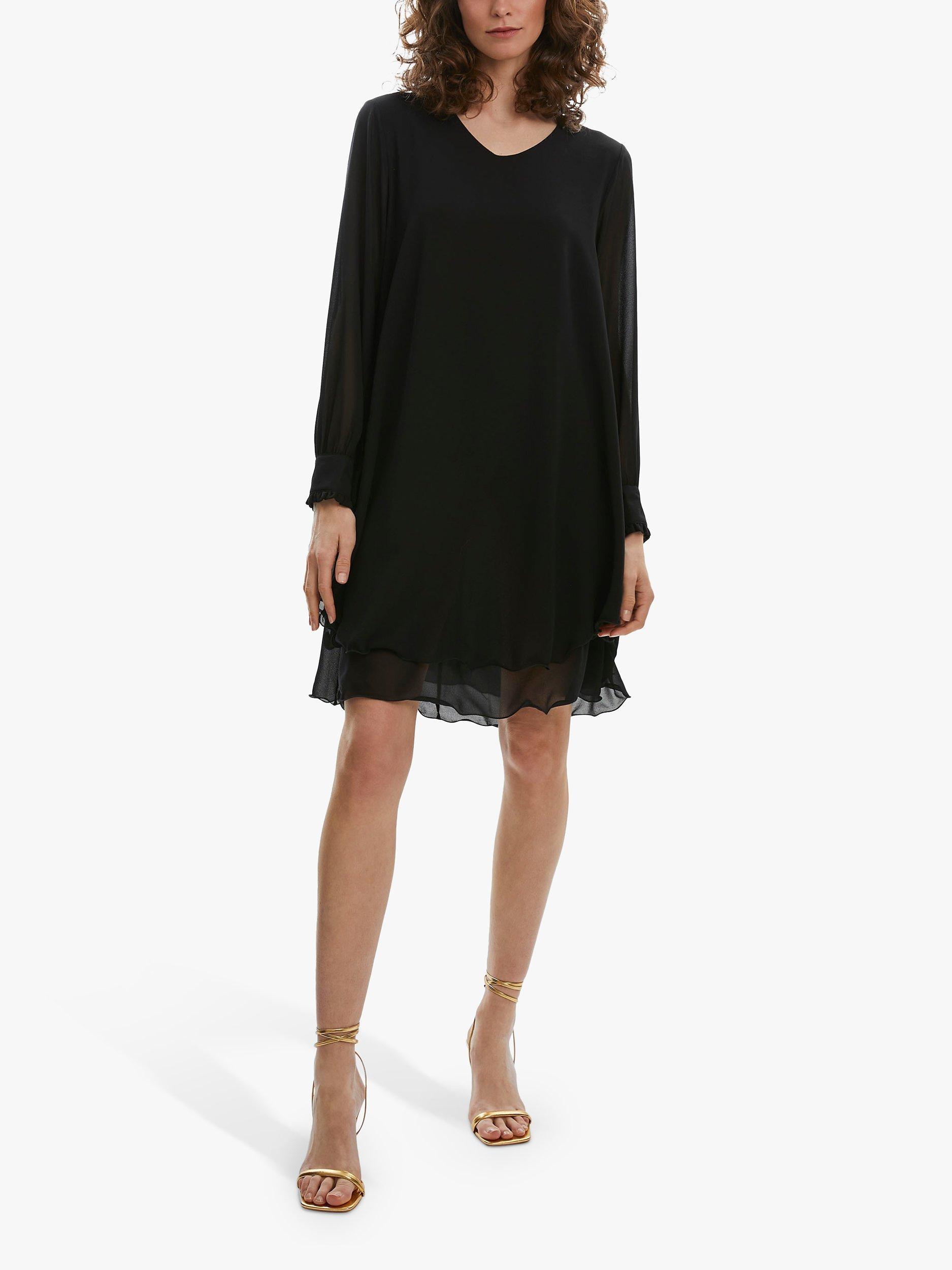 James Lakeland Long Sleeve Wave Hem Dress Black