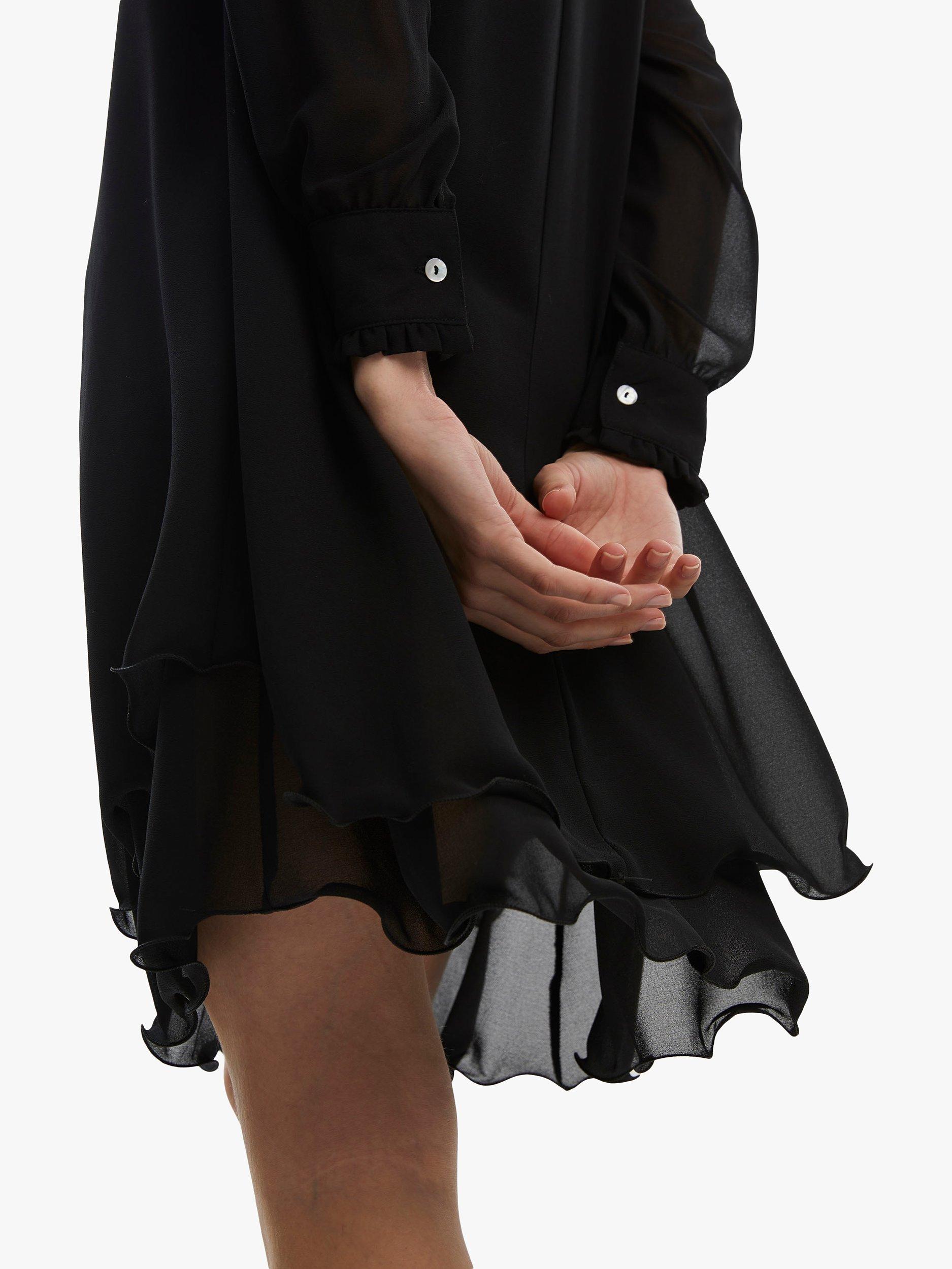 Product image 3 of 4, which shows James Lakeland Long Sleeve Wave Hem Dress, Black, 8