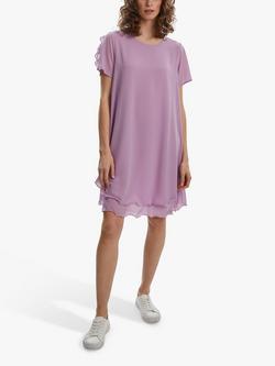 James Lakeland Short Sleeve Wave Hem Dress, Lilac