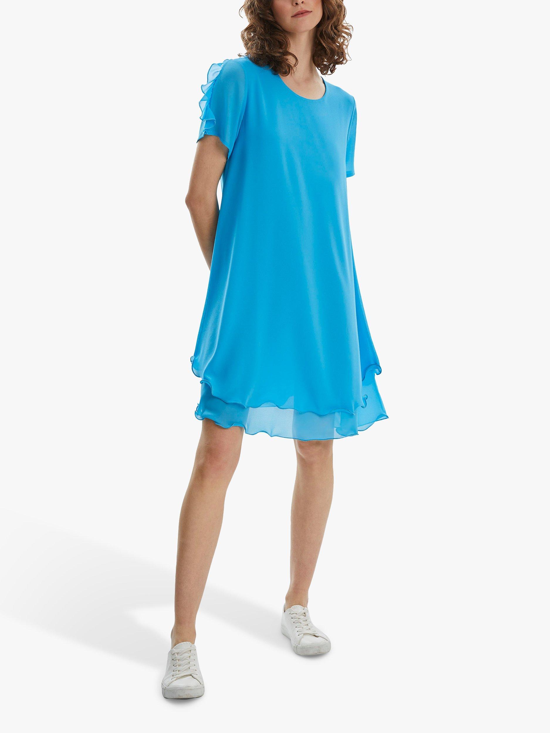 Product image 1 of 4, which shows James Lakeland Short Sleeve Wave Hem Dress, Turquoise, 8
