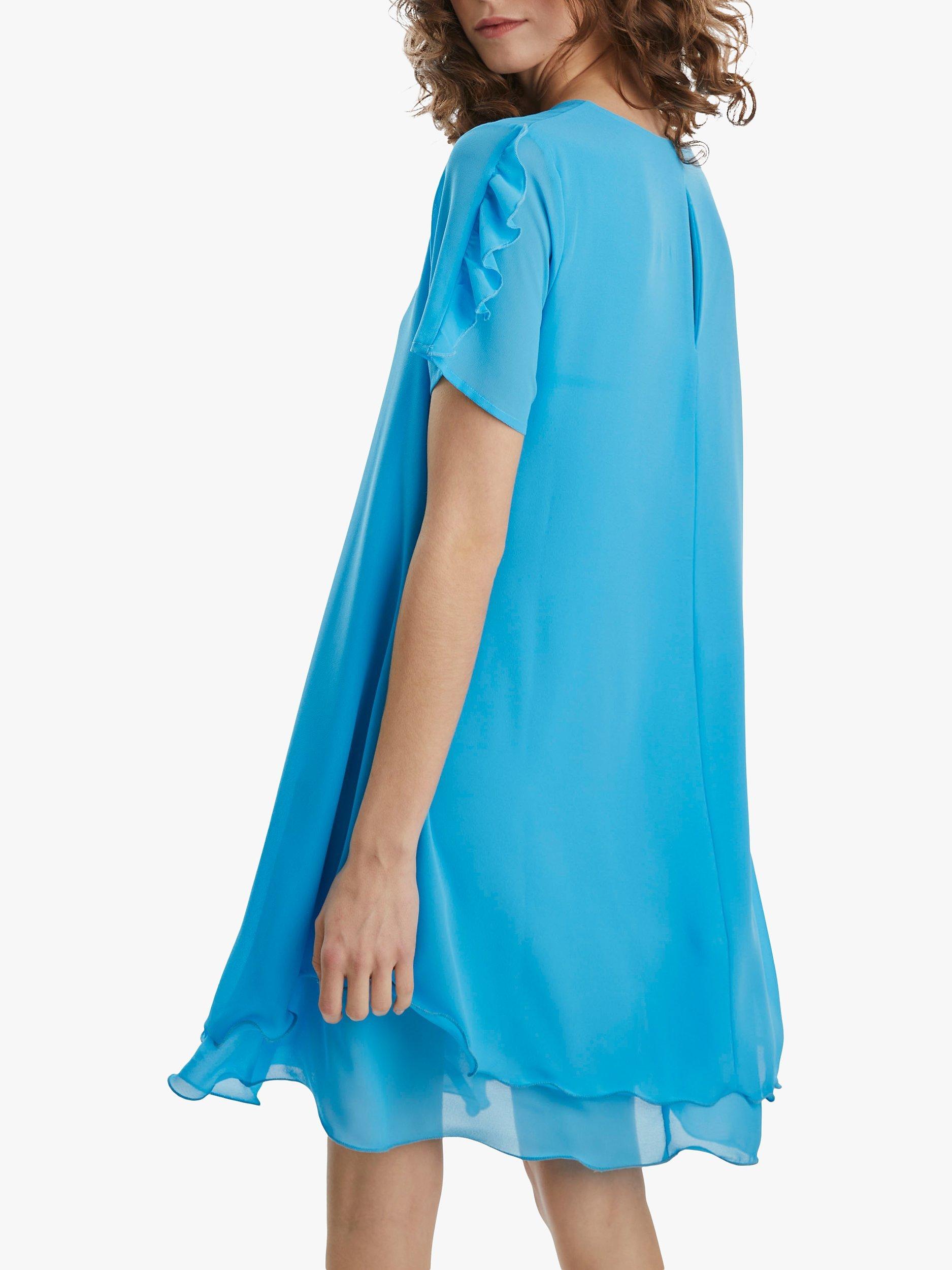 Product image 2 of 4, which shows James Lakeland Short Sleeve Wave Hem Dress, Turquoise, 8