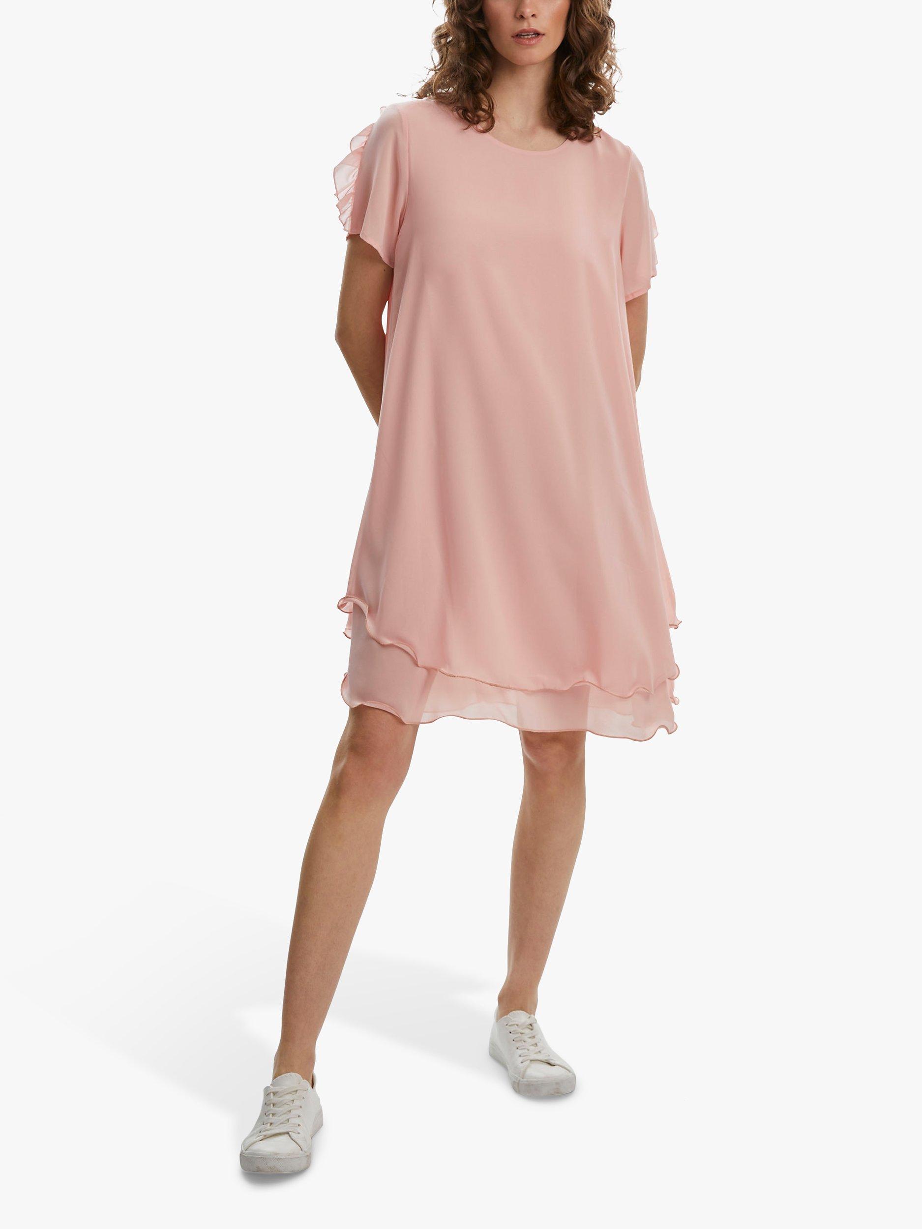 Product image 1 of 4, which shows James Lakeland Short Sleeve Wave Hem Dress, Pale Pink, 8