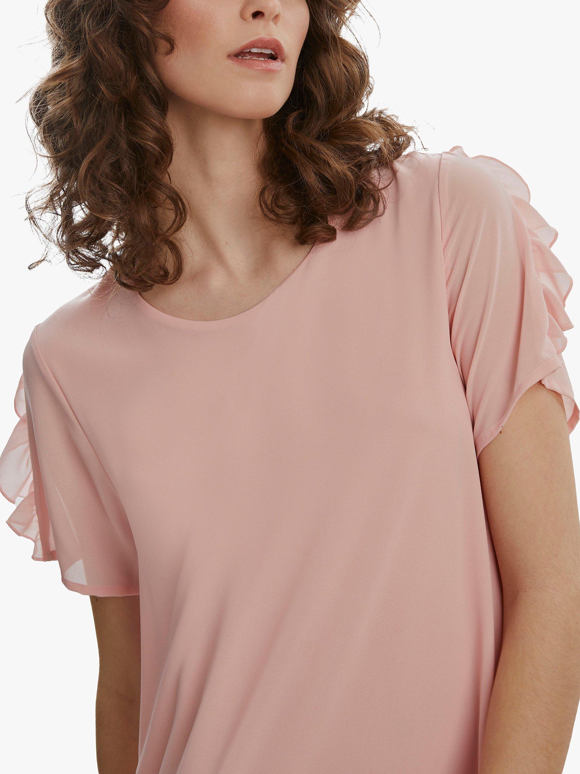 Product image 3 of 4, which shows James Lakeland Short Sleeve Wave Hem Dress, Pale Pink, 8