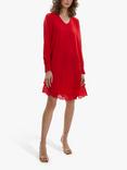 James Lakeland Long Sleeve Wave Hem Dress, Red